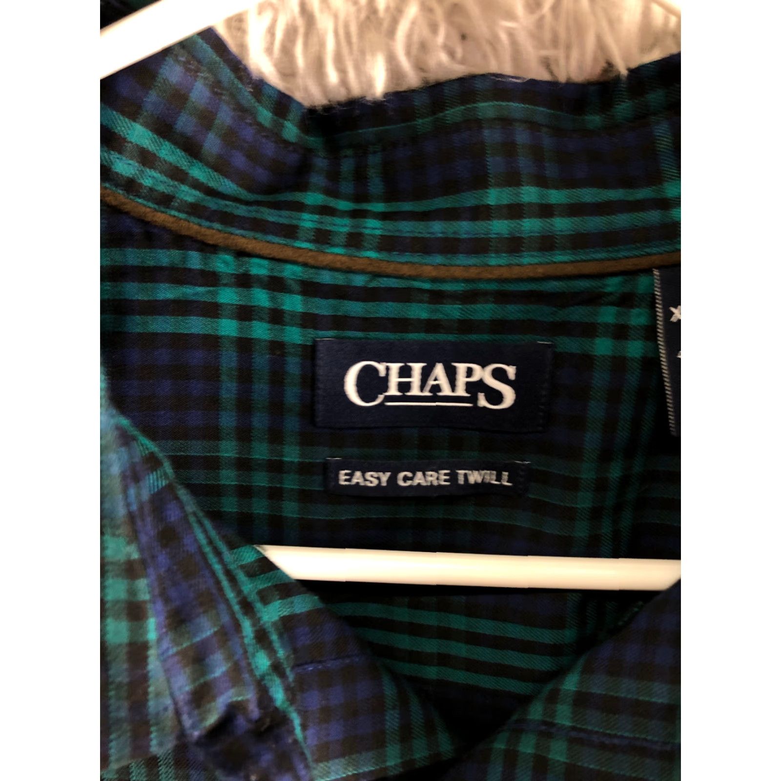 Chaps Chaps Shirt XXL Mens Green Plaid Long Sleeve Spread Collar Shirt Size US XXL / EU 58 / 5 - 6 Thumbnail