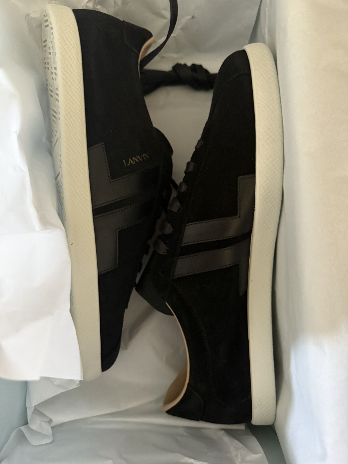 Lanvin Lanvin Black Suede Glen Low Top Sz40 New Size US 7 / EU 40 - 5 Thumbnail