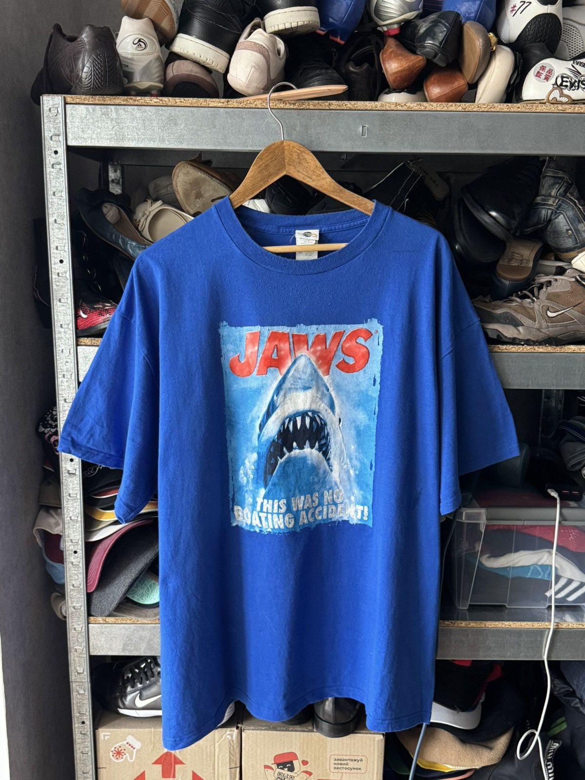 Universal Studios Vintage Universal Studios Jaws NOBOATING ACCIDENT T-Shirt Size US XXL / EU 58 / 5 - 2 Thumbnail