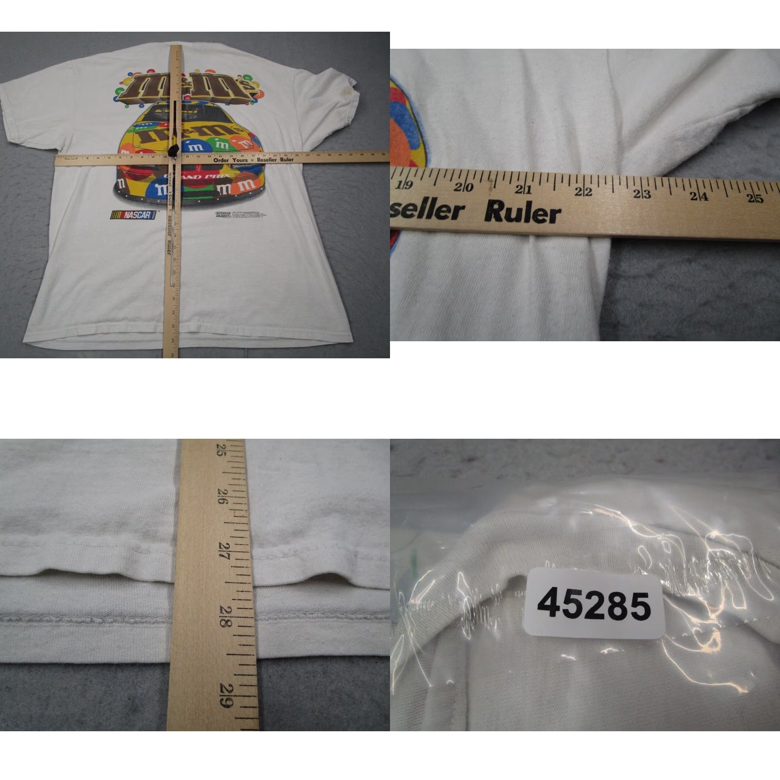 NASCAR VINTAGE NASCAR Shirt Mens XL White STEDMAN Hanes Ken Schrader M&Ms Graphic 2000s Cars Sports T-Shirt Mens XL White Size US XL / EU 56 / 4 - 8 Thumbnail