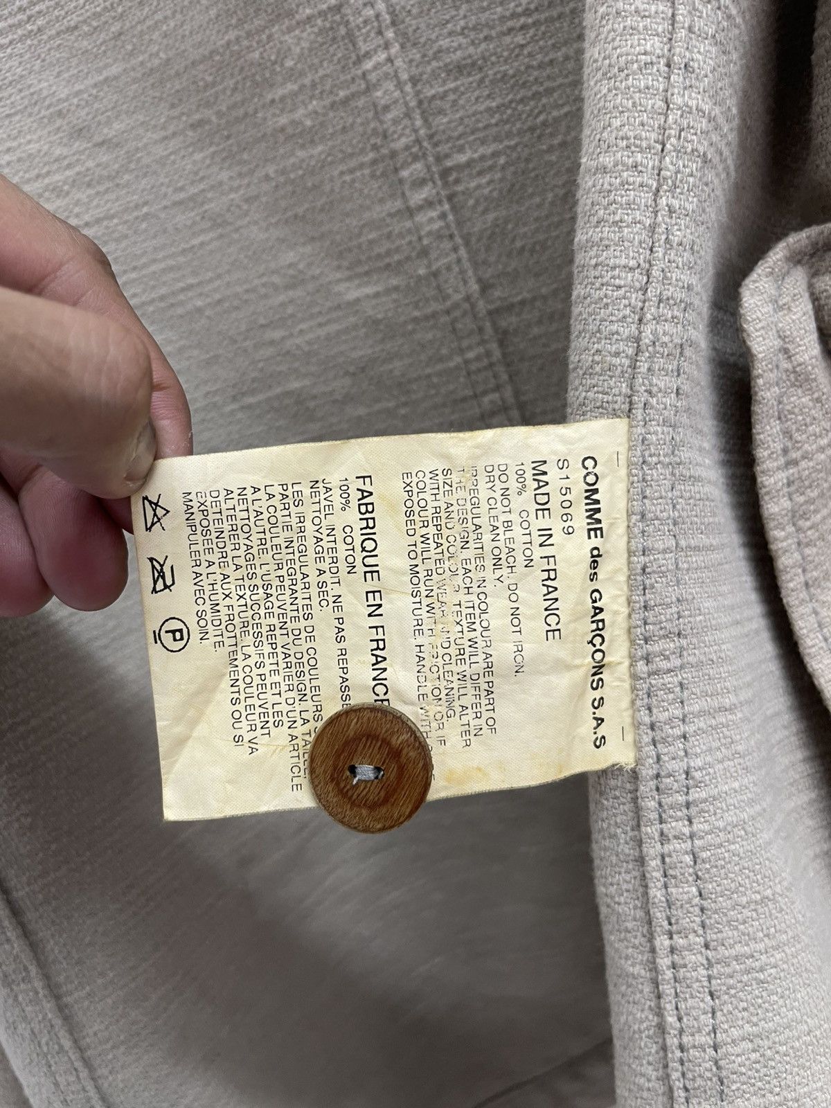 Comme des Garcons Comme Des Garçons Shawl Collar Buttons Jacket Size US S / EU 44-46 / 1 - 13 Thumbnail