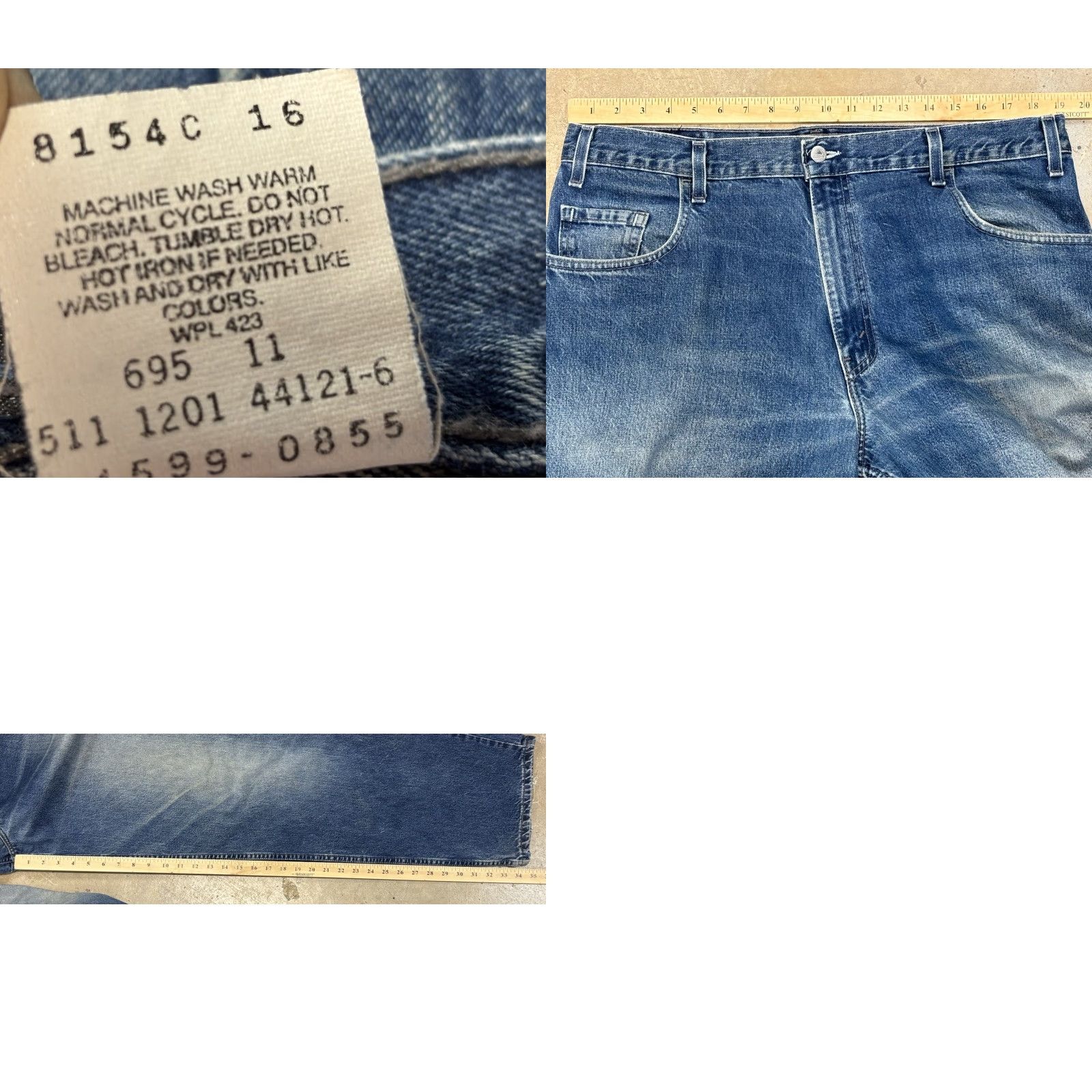 Levi's VINTAGE Levi's Silvertab Jeans Baggy Regular 38x35 Blue Denim 2001 Y2K Skater Mens Size US 38 / EU 54 - 8 Thumbnail