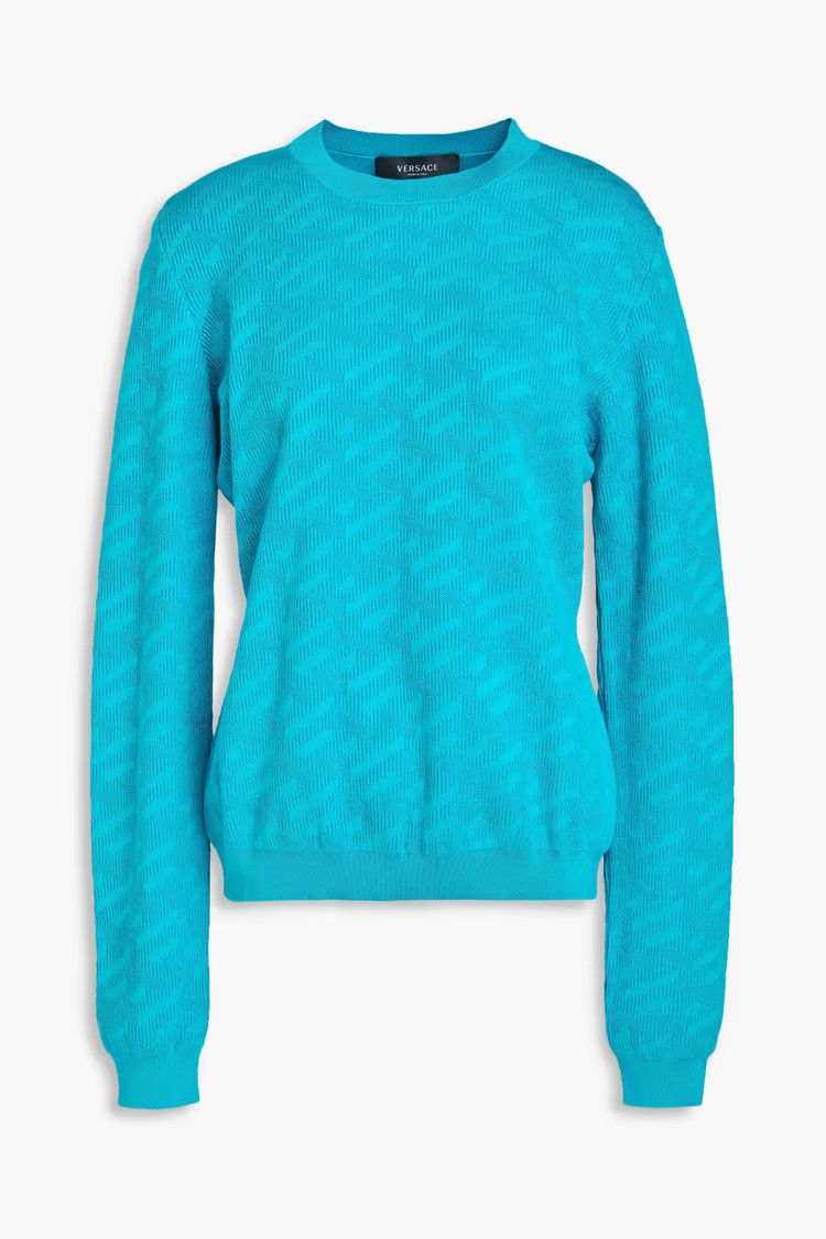 Versace o1y0226 Crewneck Sweater in Azure Size XL / US 12-14 / IT 48-50 - 1 Thumbnail