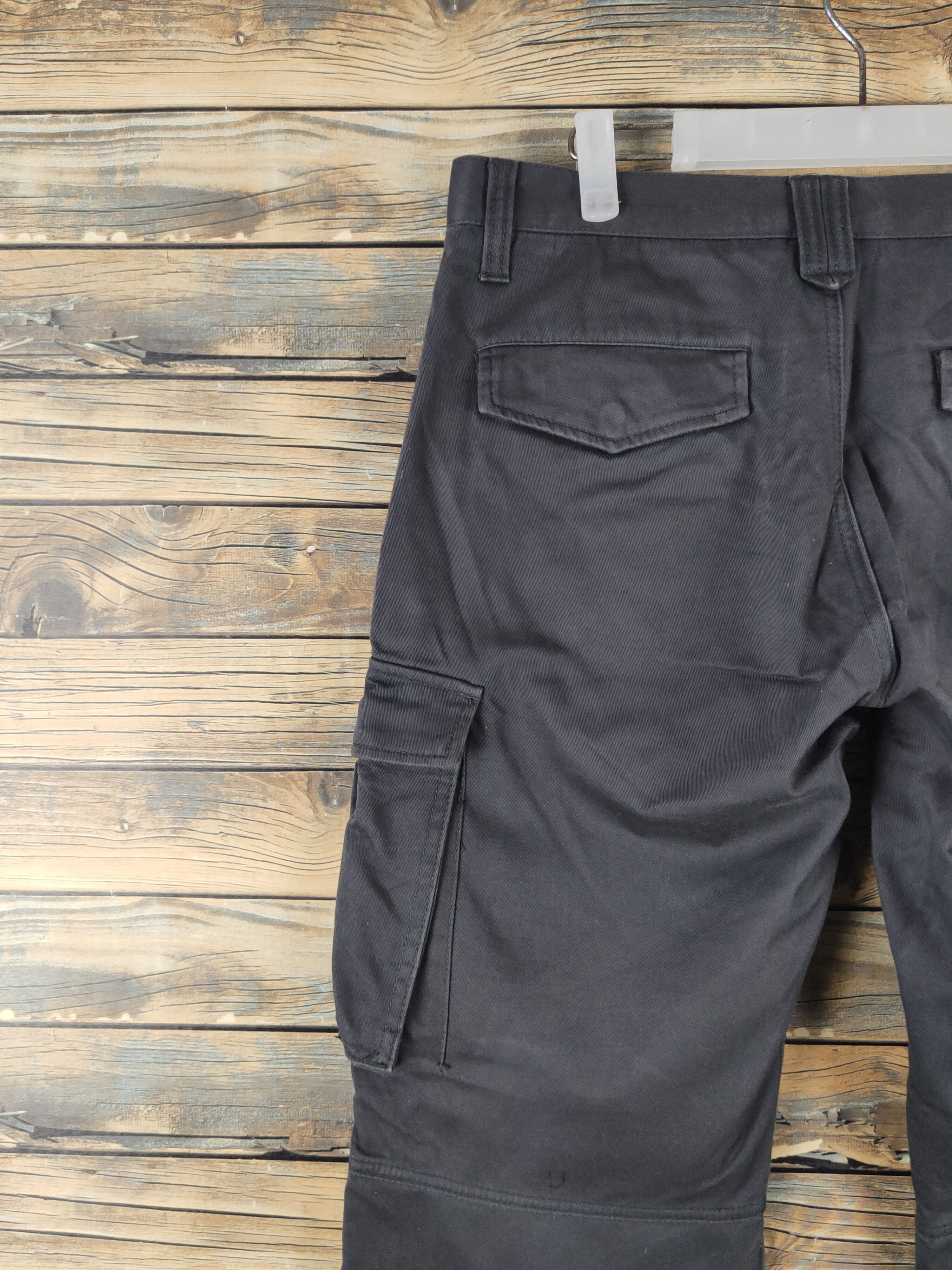 Japanese Brand DL Rovertry Dark Gray Multipocket Cargo Pants #2169 Size US 33 - 8 Thumbnail