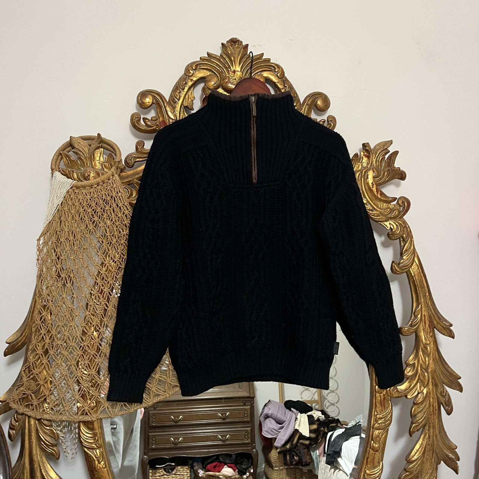 Dale Of Norway Dale of Norway 1/4 Quater Zip Wool Black Sweater Sz S Size US S / EU 44-46 / 1 - 1 Thumbnail