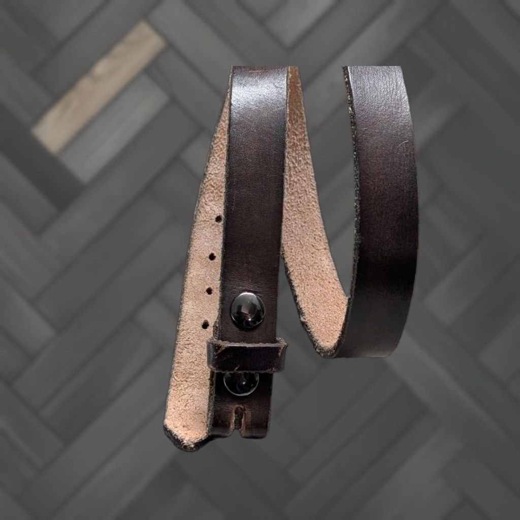 Vintage VINTAGE handcrafted belt WESTERN leather 32 brown COWHIDE belt Men 1" wide Cowboy rodeo Size 32 - 1 Thumbnail