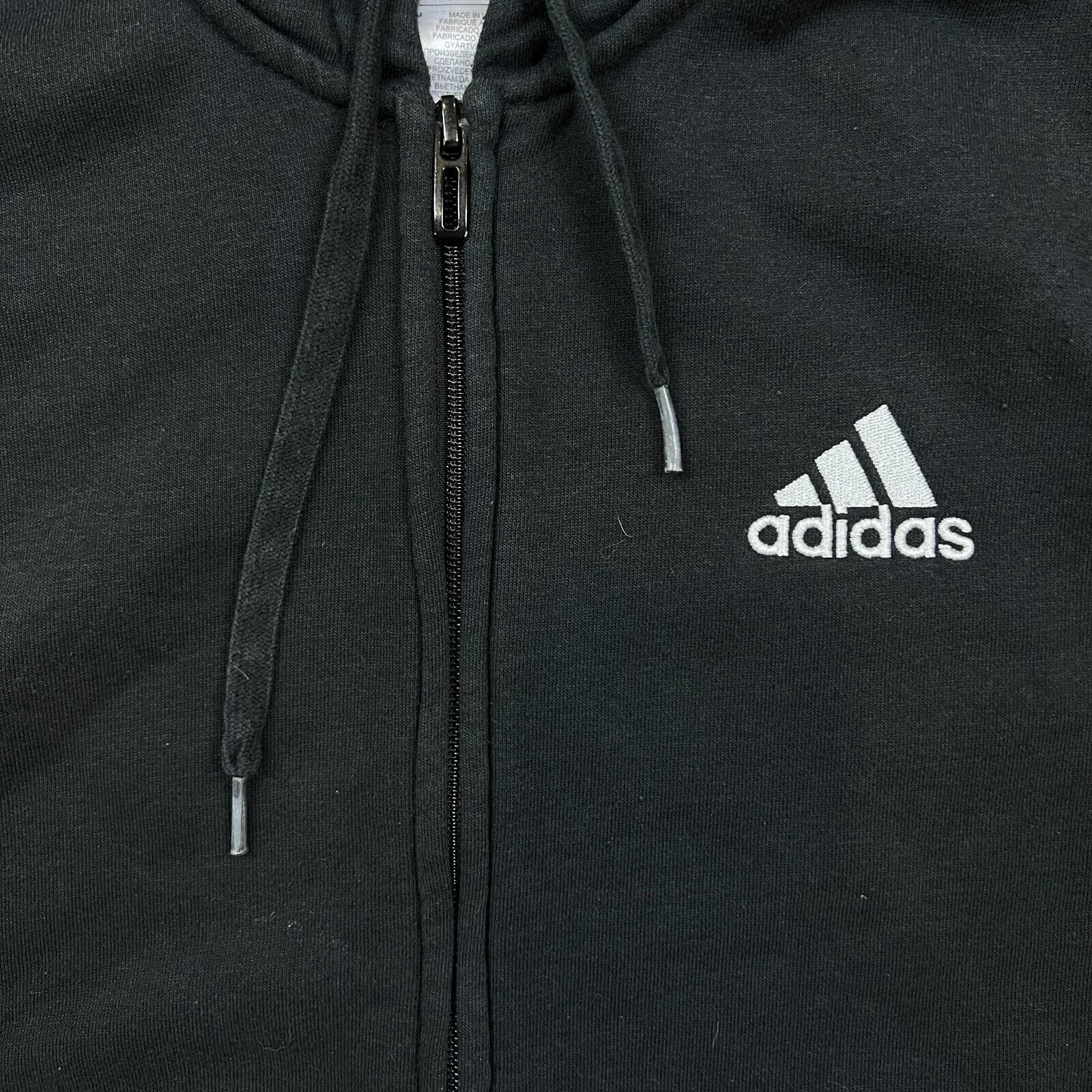 Adidas × Vintage Adidas Hoodie Essentials Spellout Full Zip Hooded Sweatshirt Size US M / EU 48-50 / 2 - 3 Thumbnail