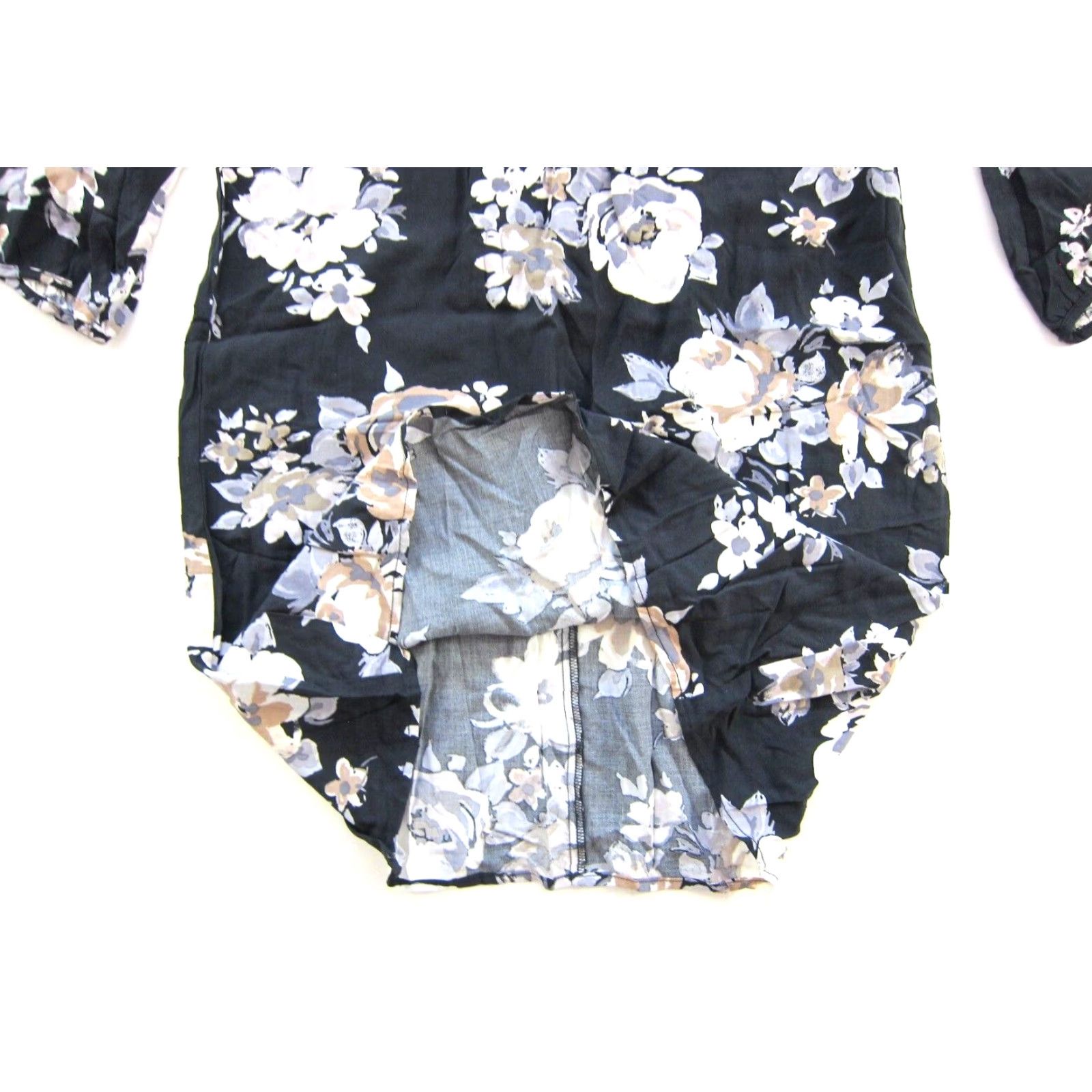 Old Navy Old Navy Tunic Dress 3/4 Sleeve Floral 100% Rayon Blue White Brown Small Women Size S / US 4 / IT 40 - 8 Thumbnail
