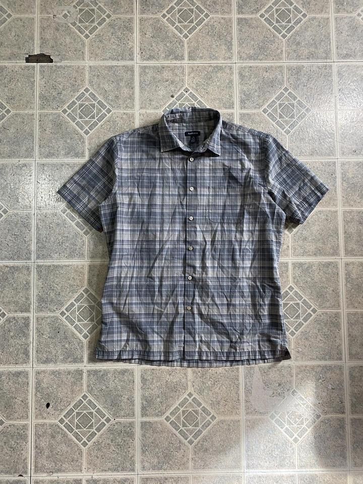 Other Vintage 90s flannel plaid short sleeve button up shirt gray Size US S / EU 44-46 / 1 - 1 Thumbnail
