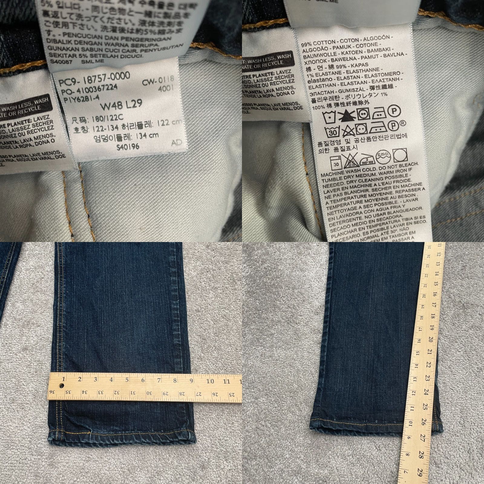 Levi's Levi's 541 Athletic Tapered Fit Jeans Mens 48x27 Blue Dark Wash 5-Pocket TA LEVI'S USA Classic Denim Cassette? Size US 32 / EU 48 - 8 Thumbnail