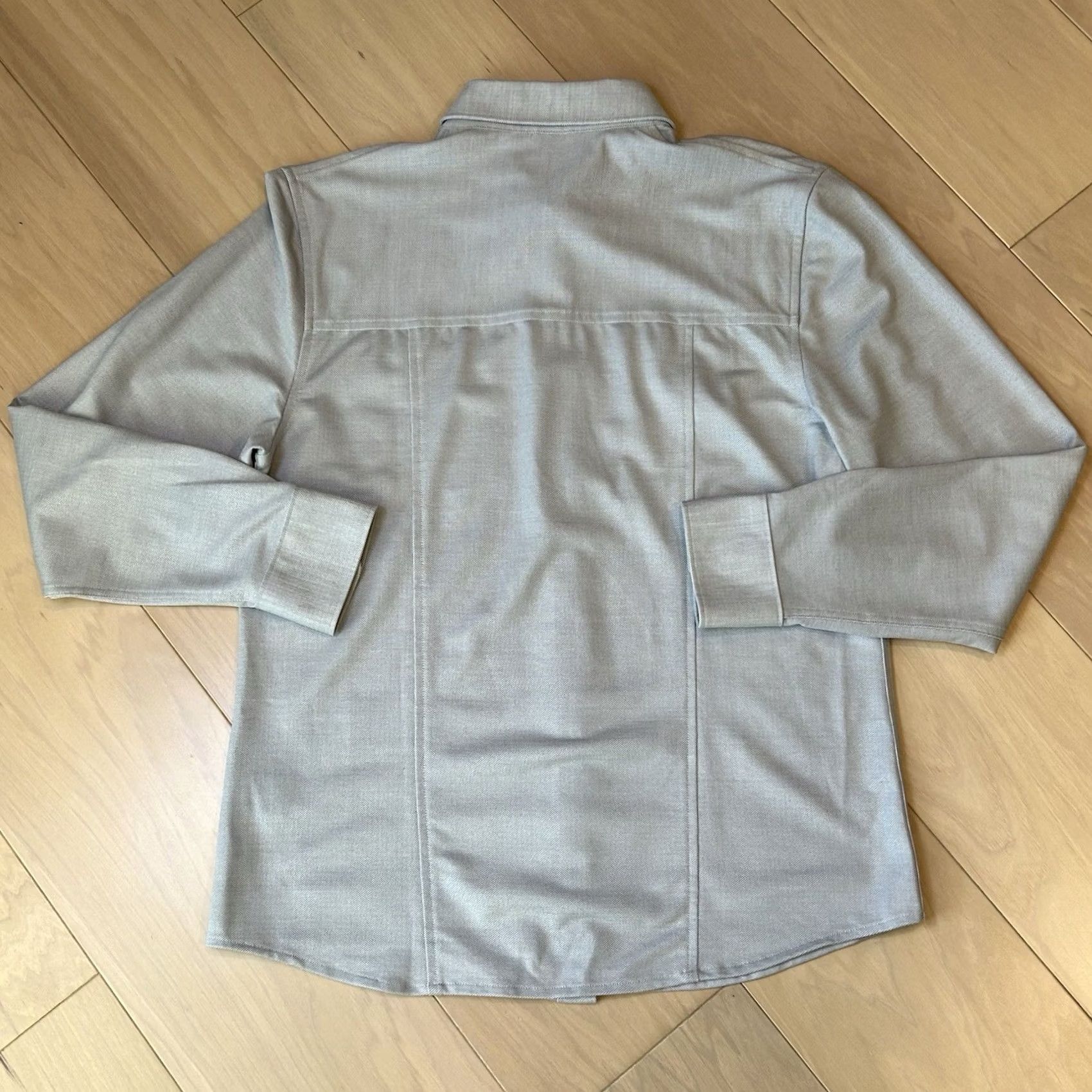 Vintage Western Rise Shirt Mens M Light Gray Jersey Knit Button Repair Men Size US M / EU 48-50 / 2 - 3 Thumbnail