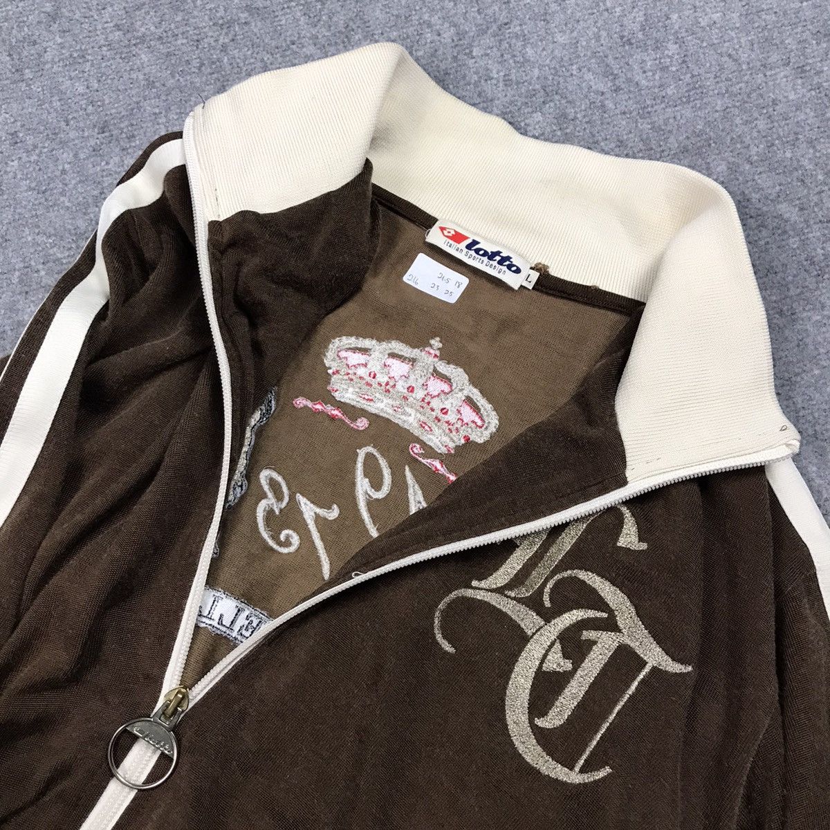 Japanese Brand × Lotto Sport LOTTO ITALIAN SPORT DESIGN ZIPPER BROWN SWEATER Size US L / EU 52-54 / 3 - 9 Thumbnail