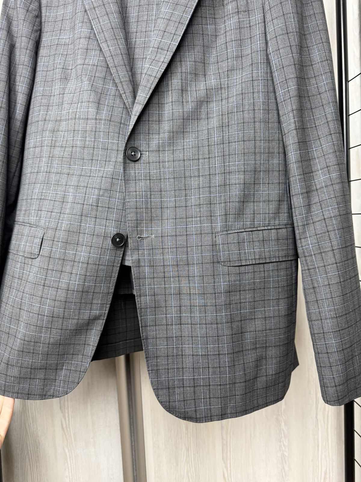 Z Zegna Z Zegna Ermenegildo Zegna wool checkered grey unlined suit Size 42L - 9 Thumbnail