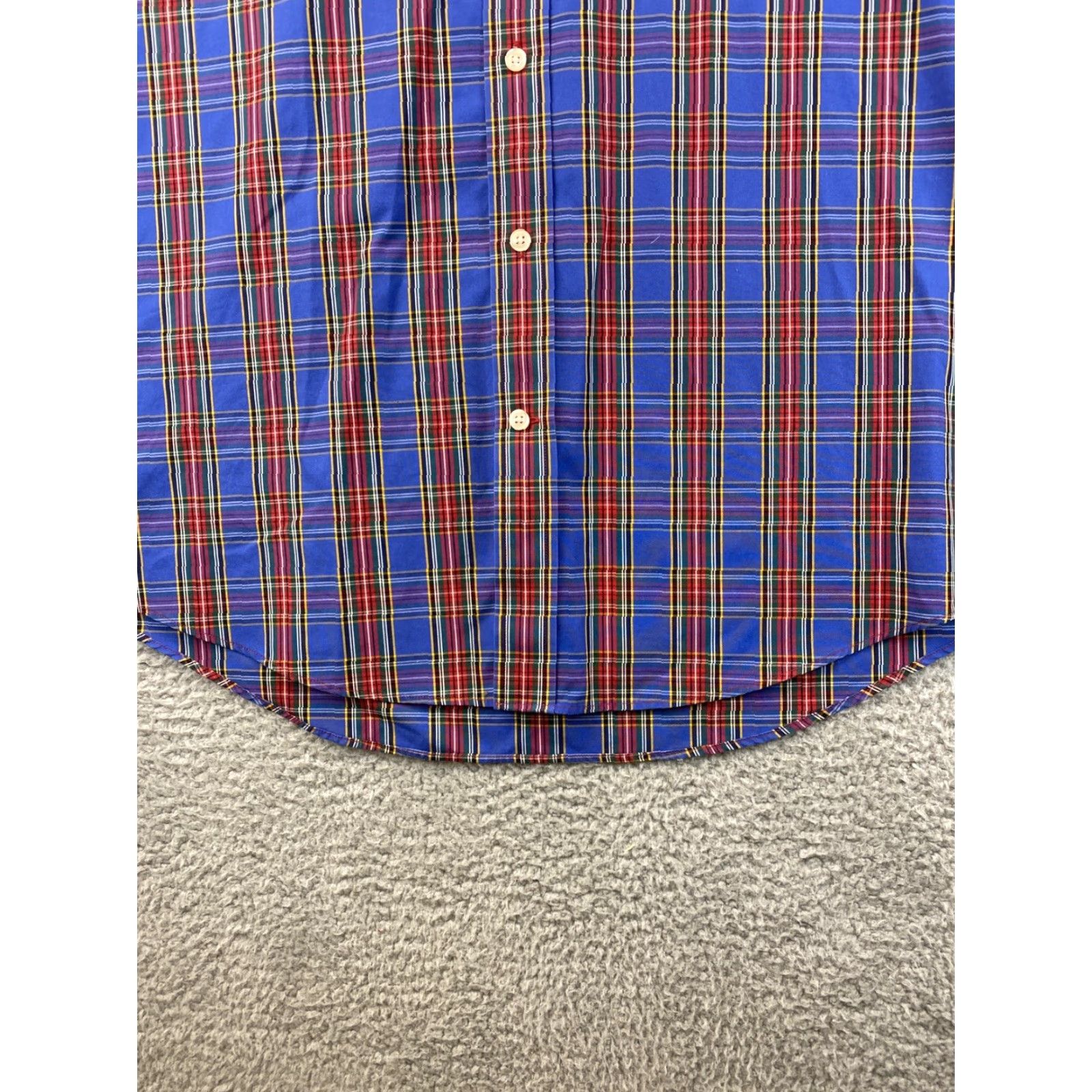 Lands' End VINTAGE Lands' End Button-Up Shirt Men 17.5-37 Blue Check Cotton Long Sleeve Button-Down Collared 100% Cotton Classic Regular Mens Size US XL / EU 56 / 4 - 2 Thumbnail