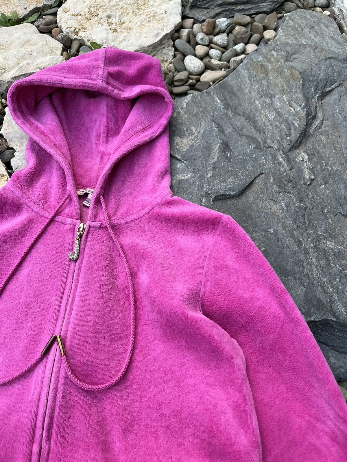 Juicy Couture × Vintage Vintage Juicy Couture y2k velvet zip hoodie basic sweatshirt Size S / US 4 / IT 40 - 9 Thumbnail