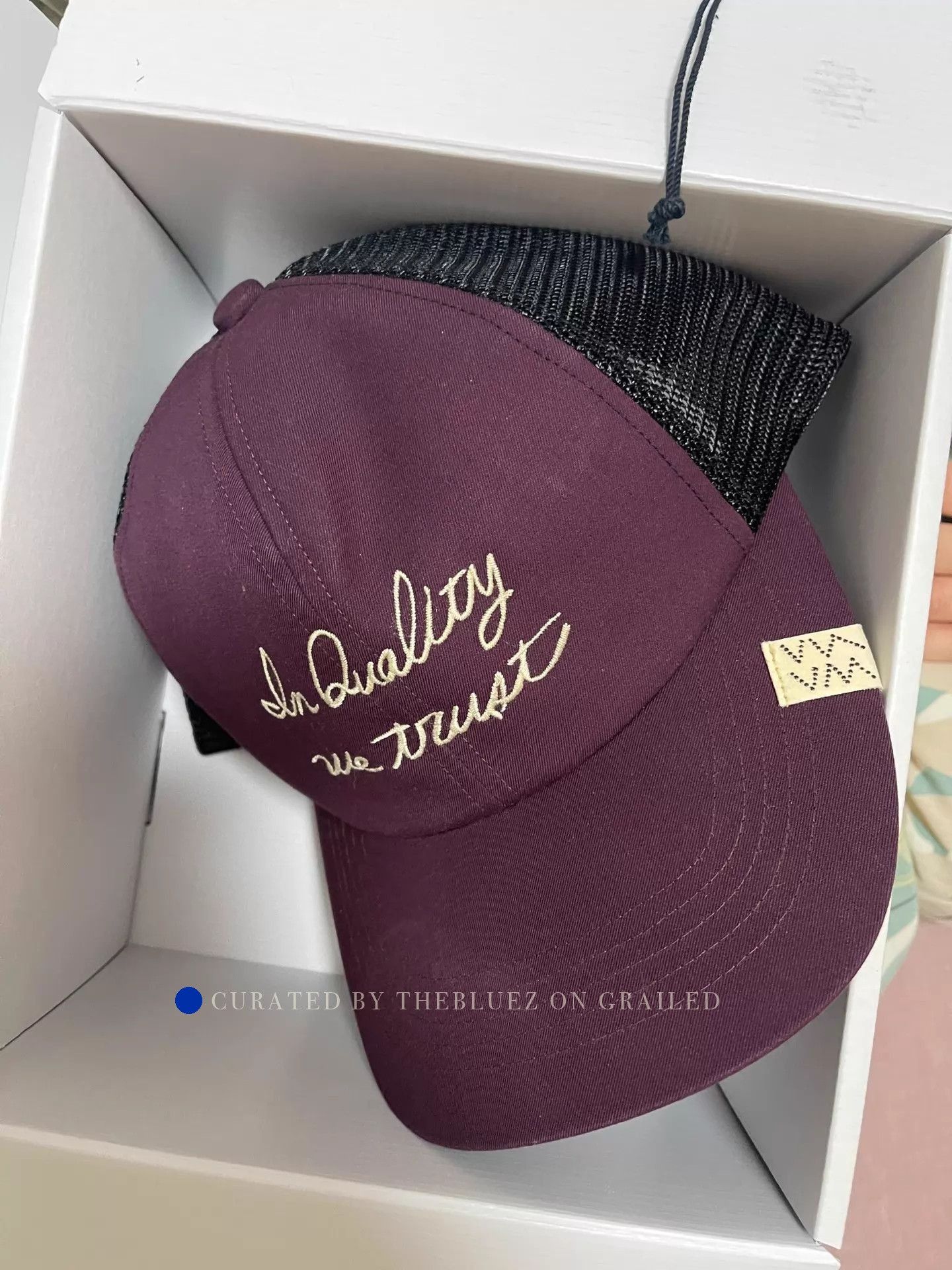 Visvim Moto Show Trucker Cap in Gray/Wine Red Size ONE SIZE - 1 Thumbnail