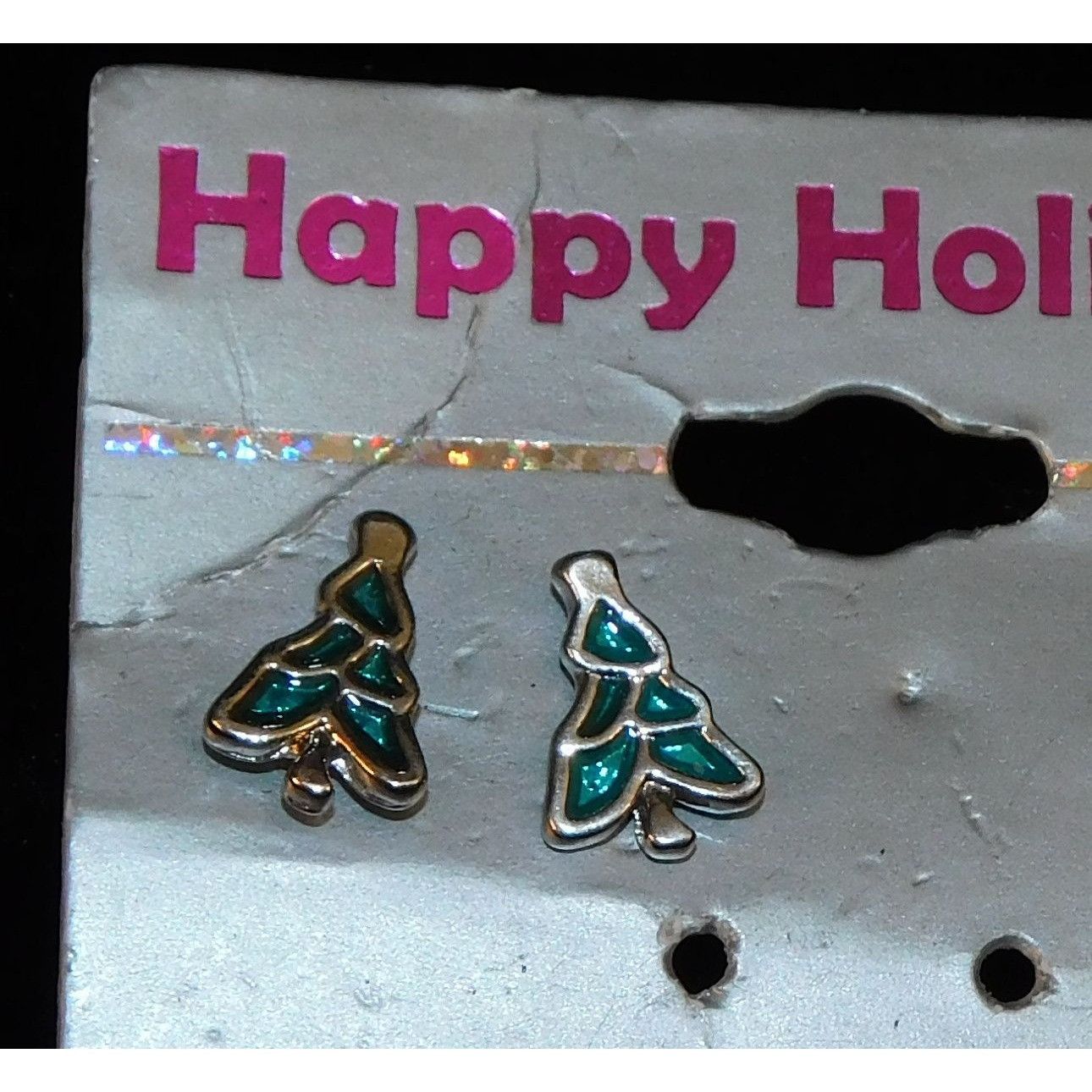 Other Christmas Tree Metal And Enamel Stud Earrings Size ONE SIZE - 1 Thumbnail