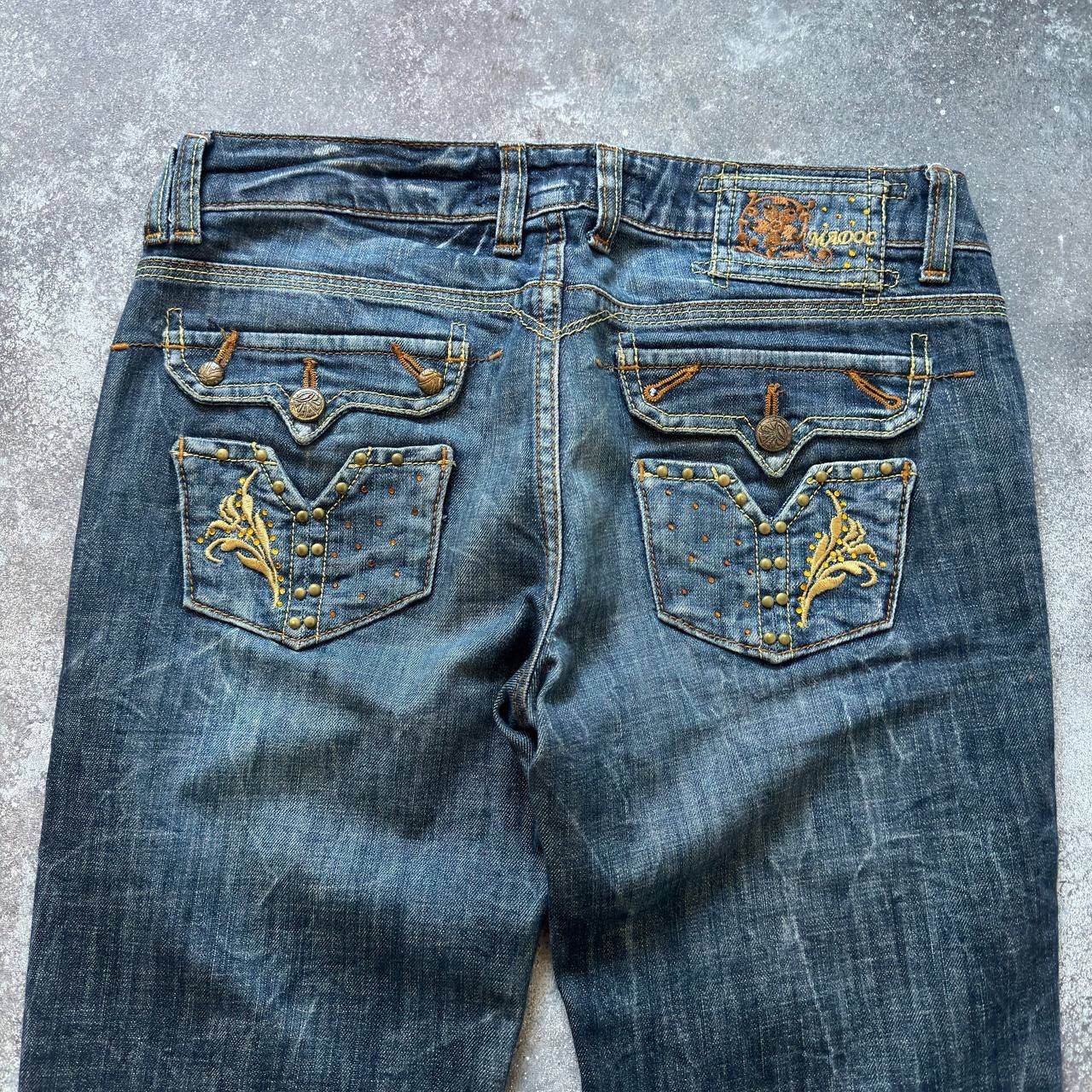 20471120 × Hysteric Glamour × Japanese Brand Japanese Vintage Y2K Low Rise Washed Denim Jeans Size 29" - 6 Thumbnail