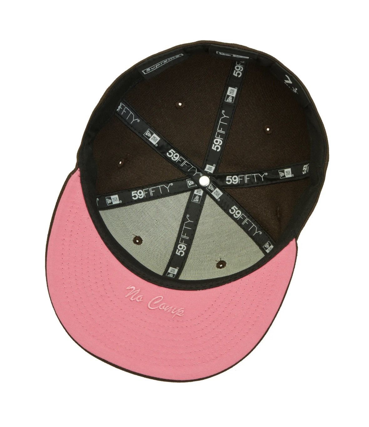 Supreme No Comp Box Logo New Era Brown Sz 7 1/2