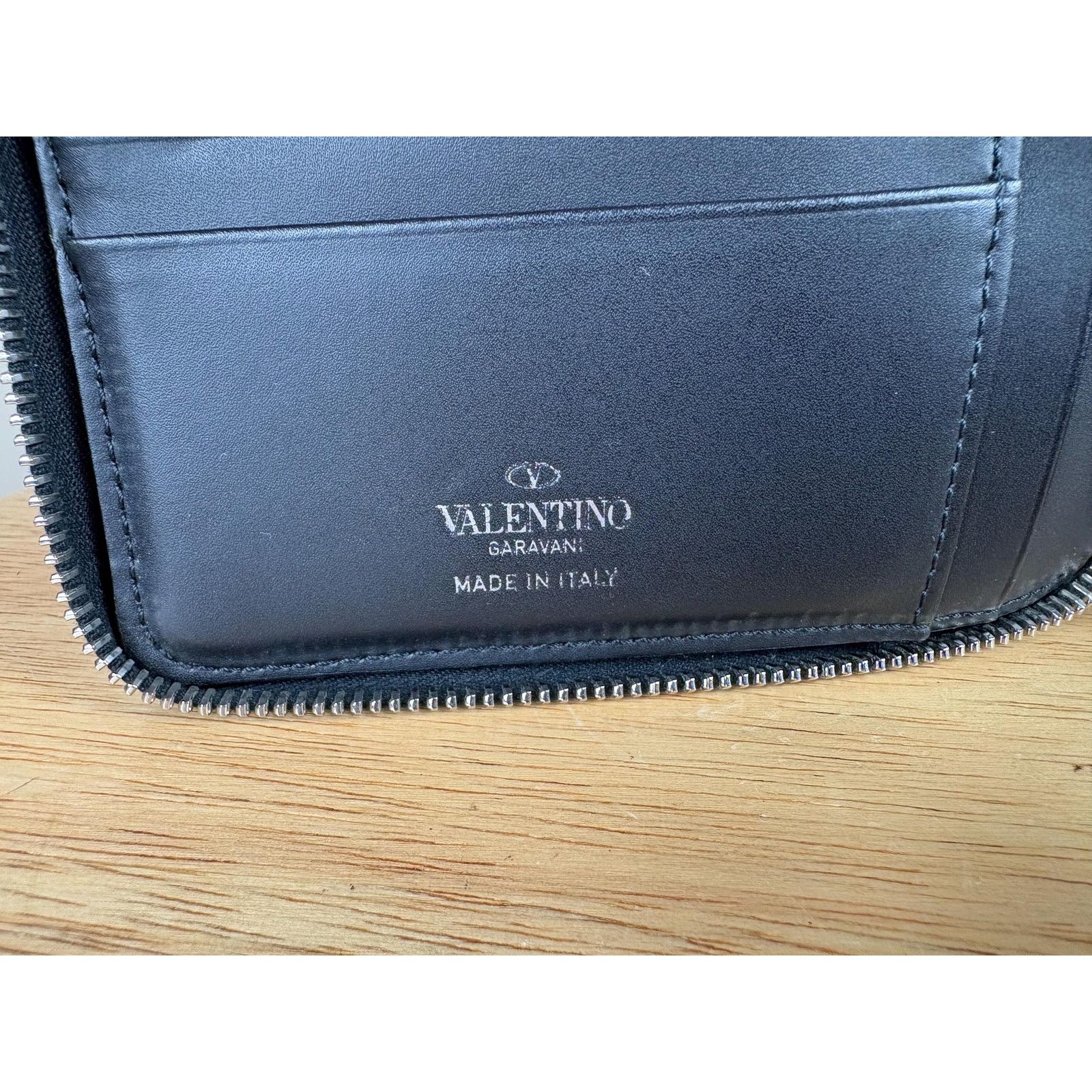 Valentino Authentic Valentino Black Leather Bifold Wallet with Strap Size ONE SIZE - 9 Thumbnail