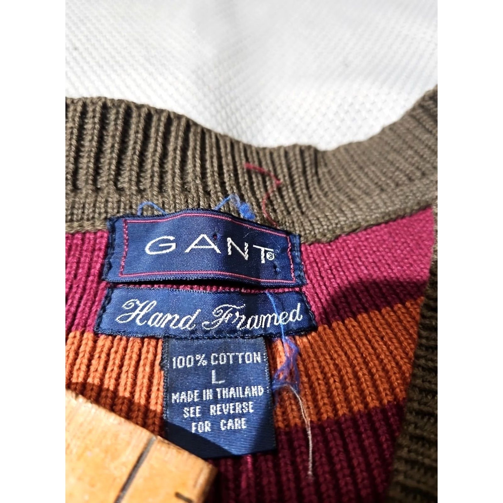 Gant VINTAGE GANT Sweater Mens Large Green Cable-Knit Fisherman 90s Size US L / EU 52-54 / 3 - 6 Thumbnail