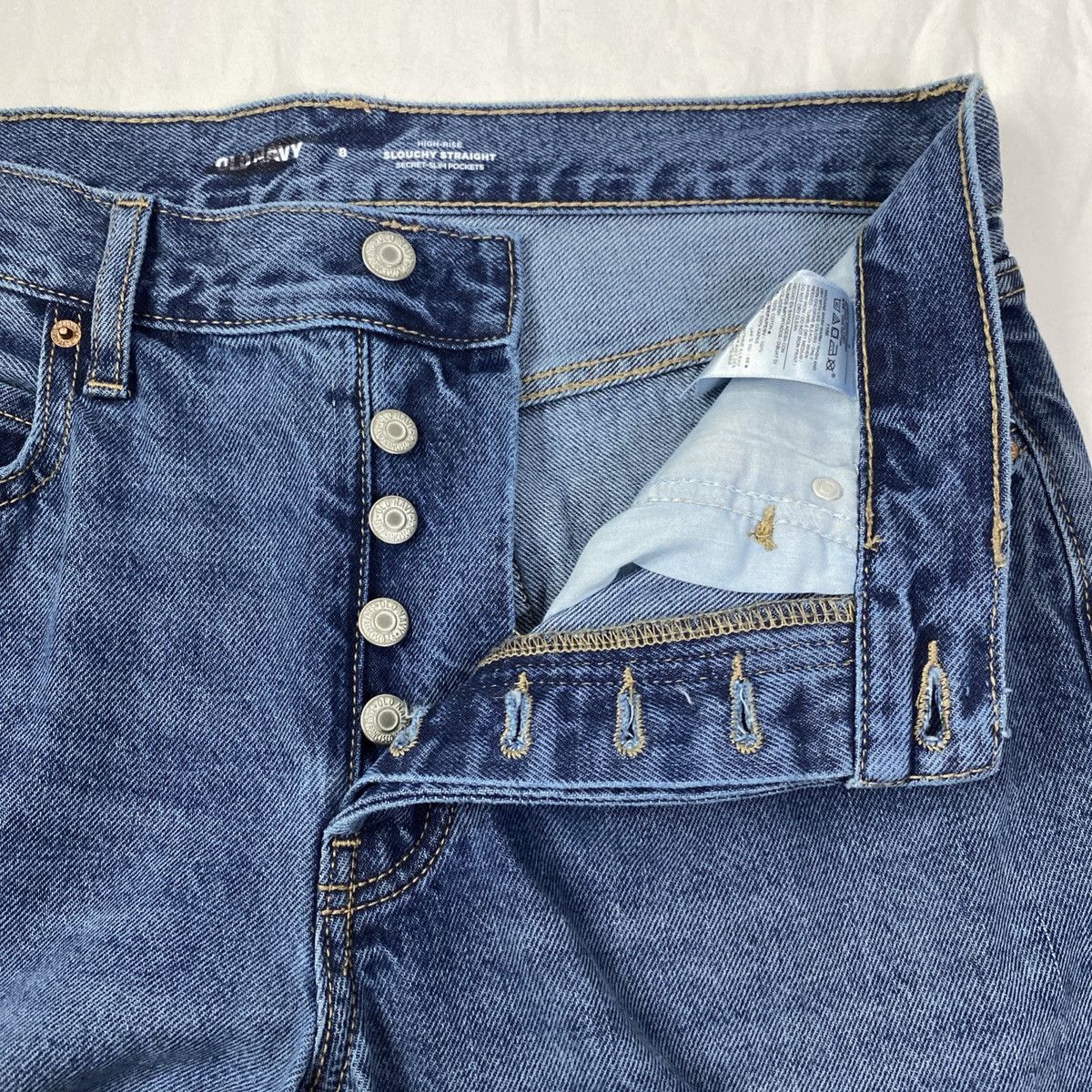 Old Navy Old Navy High-Rise Straight Distressed Women's Jeans Sz 8 Size 30" / US 8 / IT 44 - 5 Thumbnail
