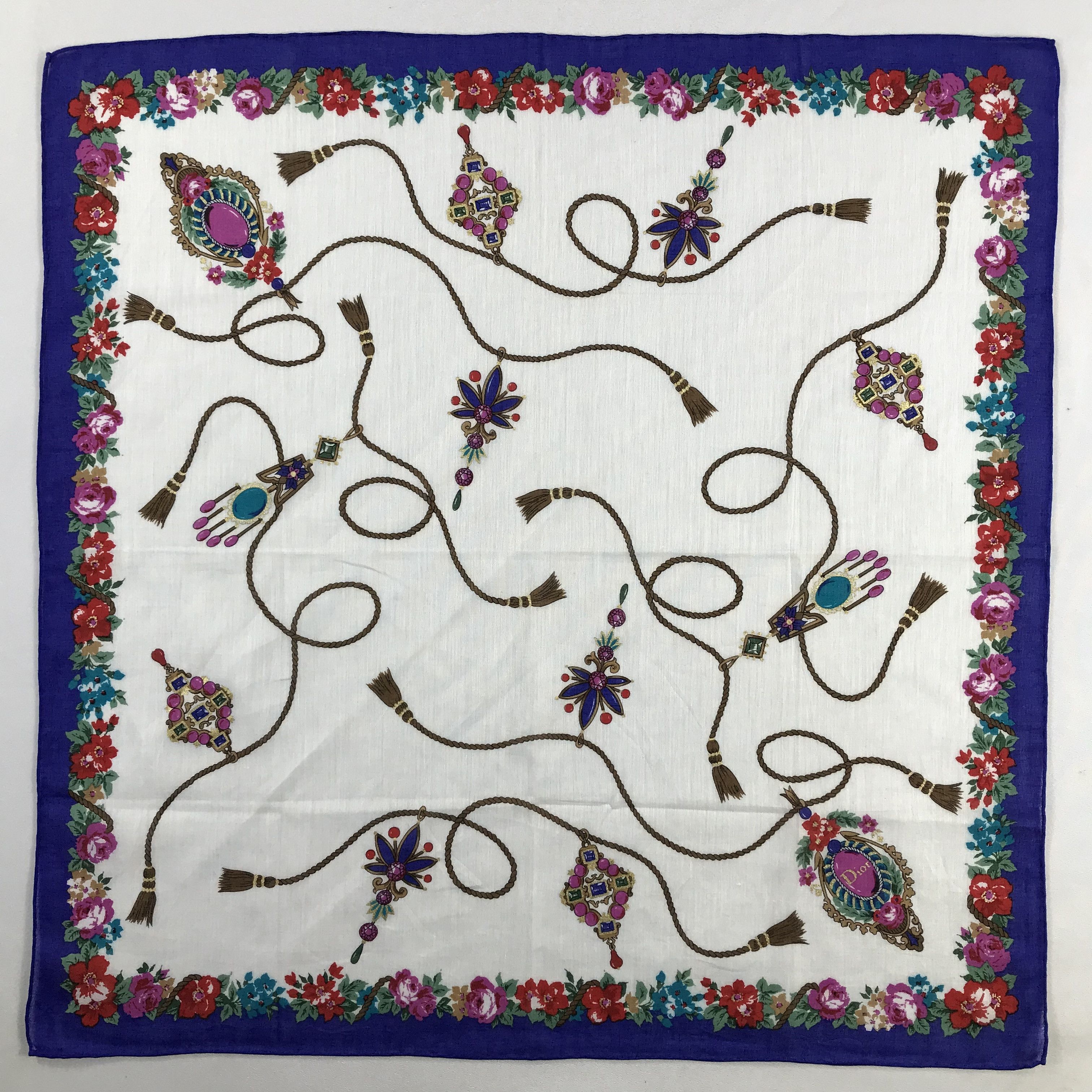Vintage ChristiaN DIOr Handkerchief / Bandana / Neckerchief C781 Size ONE SIZE - 3 Thumbnail