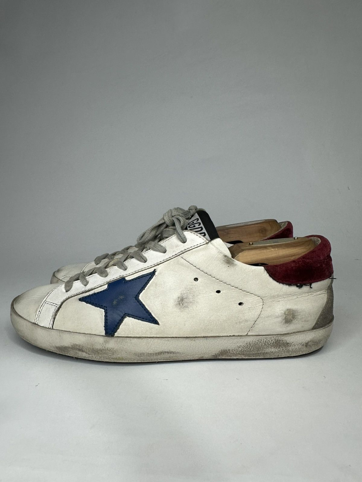 Golden Goose Golden Goose Superstar Blue Star Leather Sneakers Size US 8 / EU 41 - 1 Thumbnail