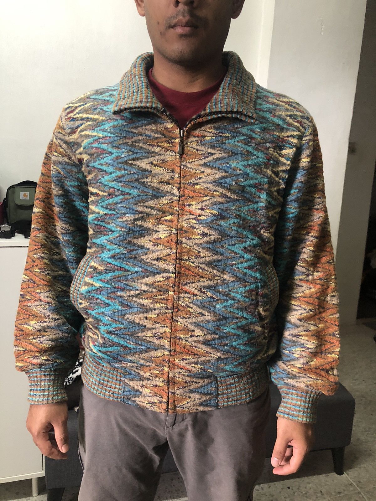 Japanese Brand Coogi Inspired❗️Caperdoni Multicolor Knit Jacket Size US M / EU 48-50 / 2 - 25 Thumbnail