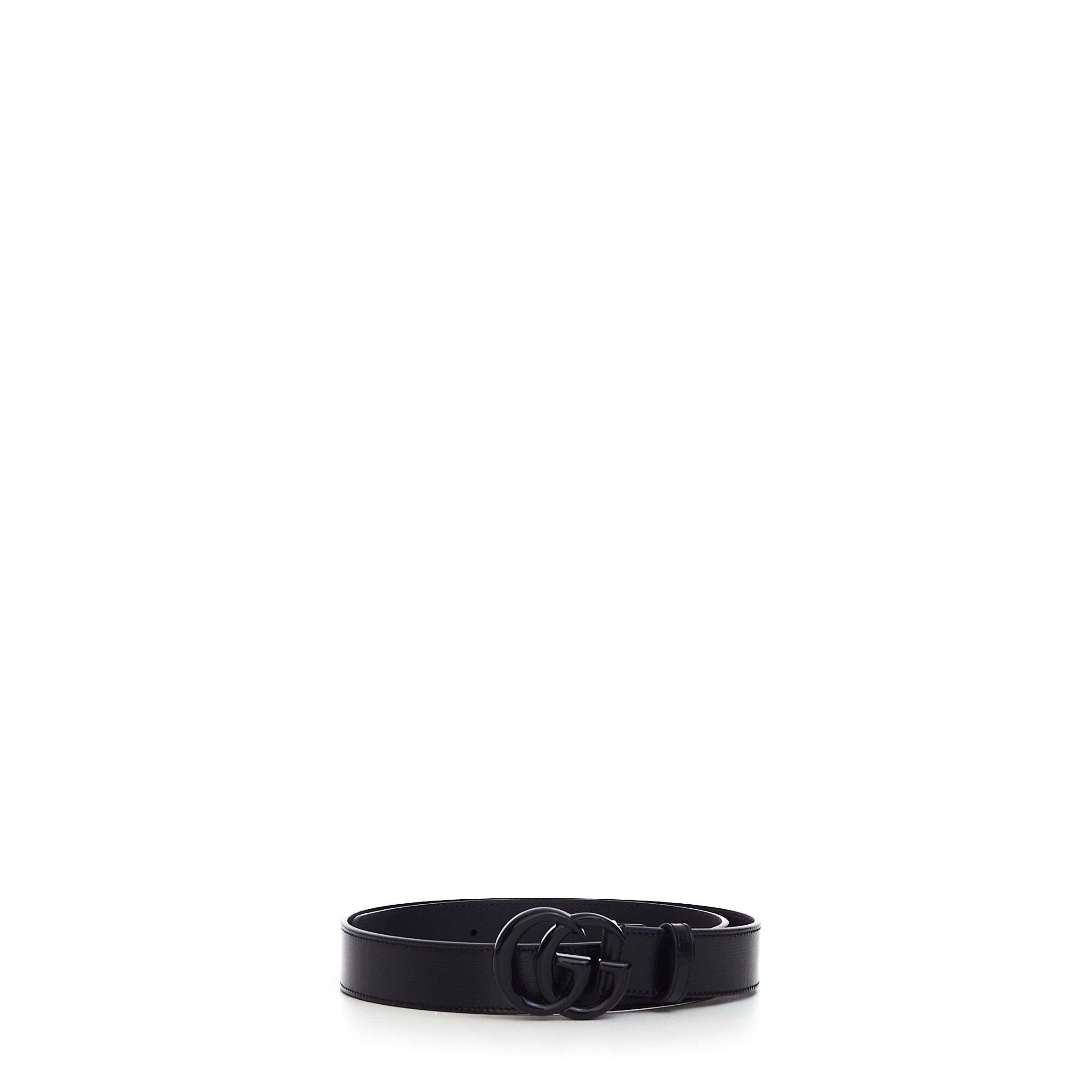 Gucci Black Leather Belt With Black GG Marmont Buckle Size 100 Size ONE SIZE - 1 Thumbnail