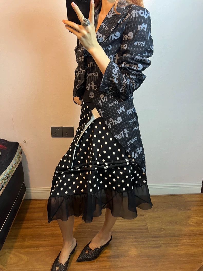 Comme des Garcons Comme Des Garcons size M Shaped polka-dot patchwork skirt Size 24" / US 00 / IT 34 - 7 Thumbnail