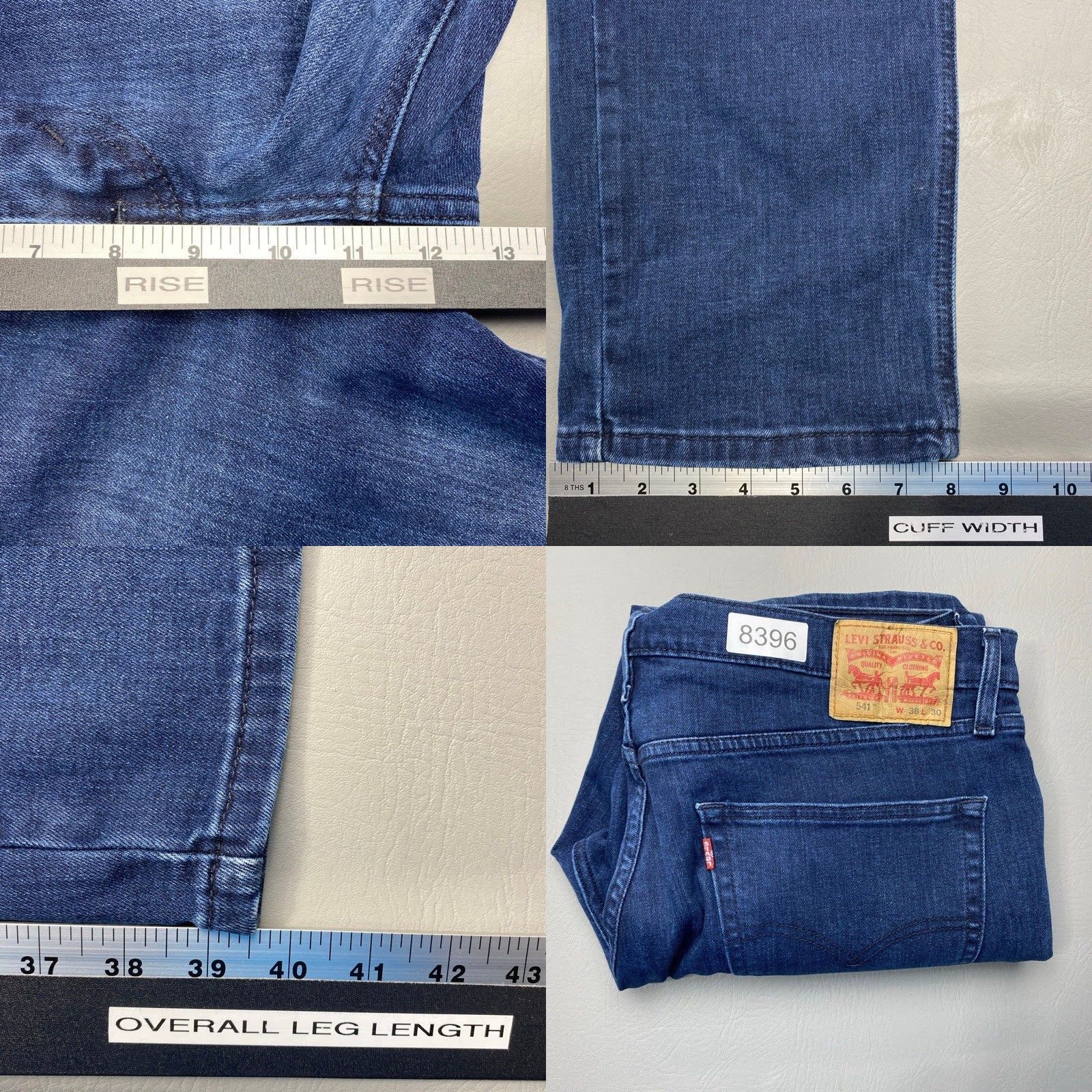 Levi's Levis 541 Jeans Mens 30x30 Blue Denim Athletic Taper Fit Stretch 8396 Size US 30 / EU 46 - 8 Thumbnail