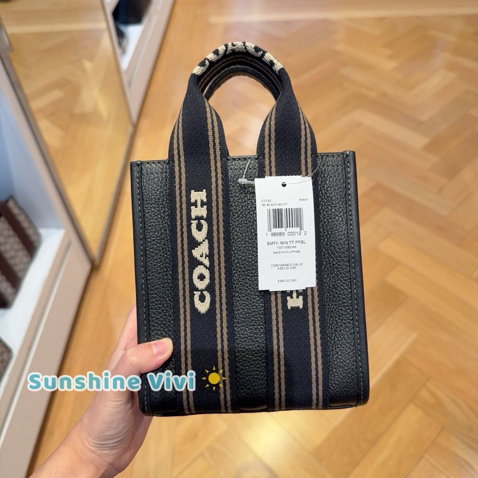 Coach NWT Coach Smith Mini Tote Bag CCF80 leather/Gold/Black Multi Size ONE SIZE - 3 Thumbnail