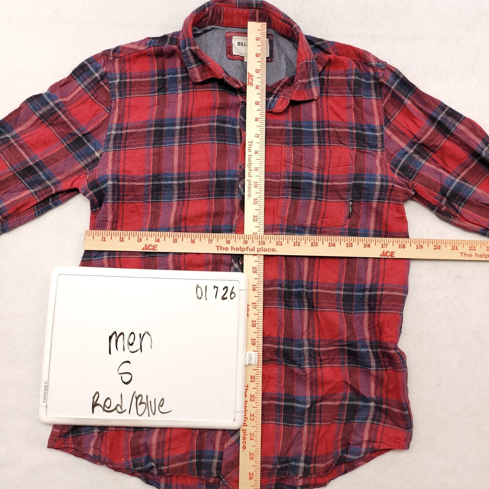 Billabong Billabong Tartan Flannel Shirt Mens Size Small S Red Blue Size US S / EU 44-46 / 1 - 5 Thumbnail