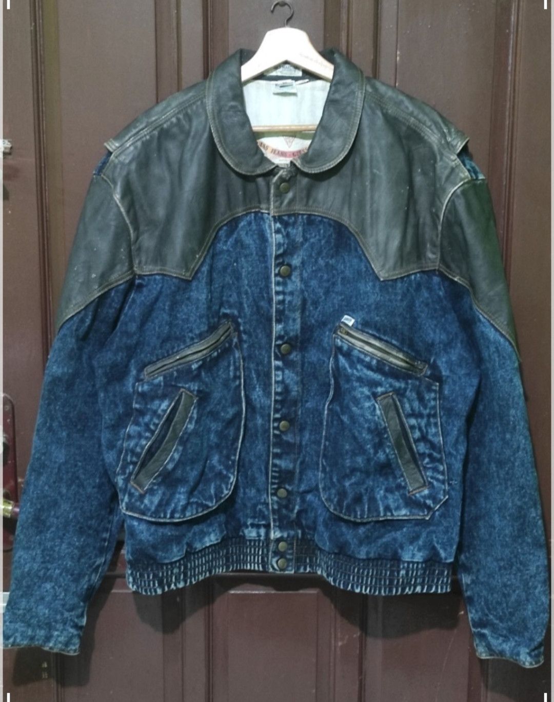 Georges Marciano × Guess × Vintage VTG Guess by Georges Marciano Leather/Denim jacket Size US XL / EU 56 / 4 - 1 Thumbnail