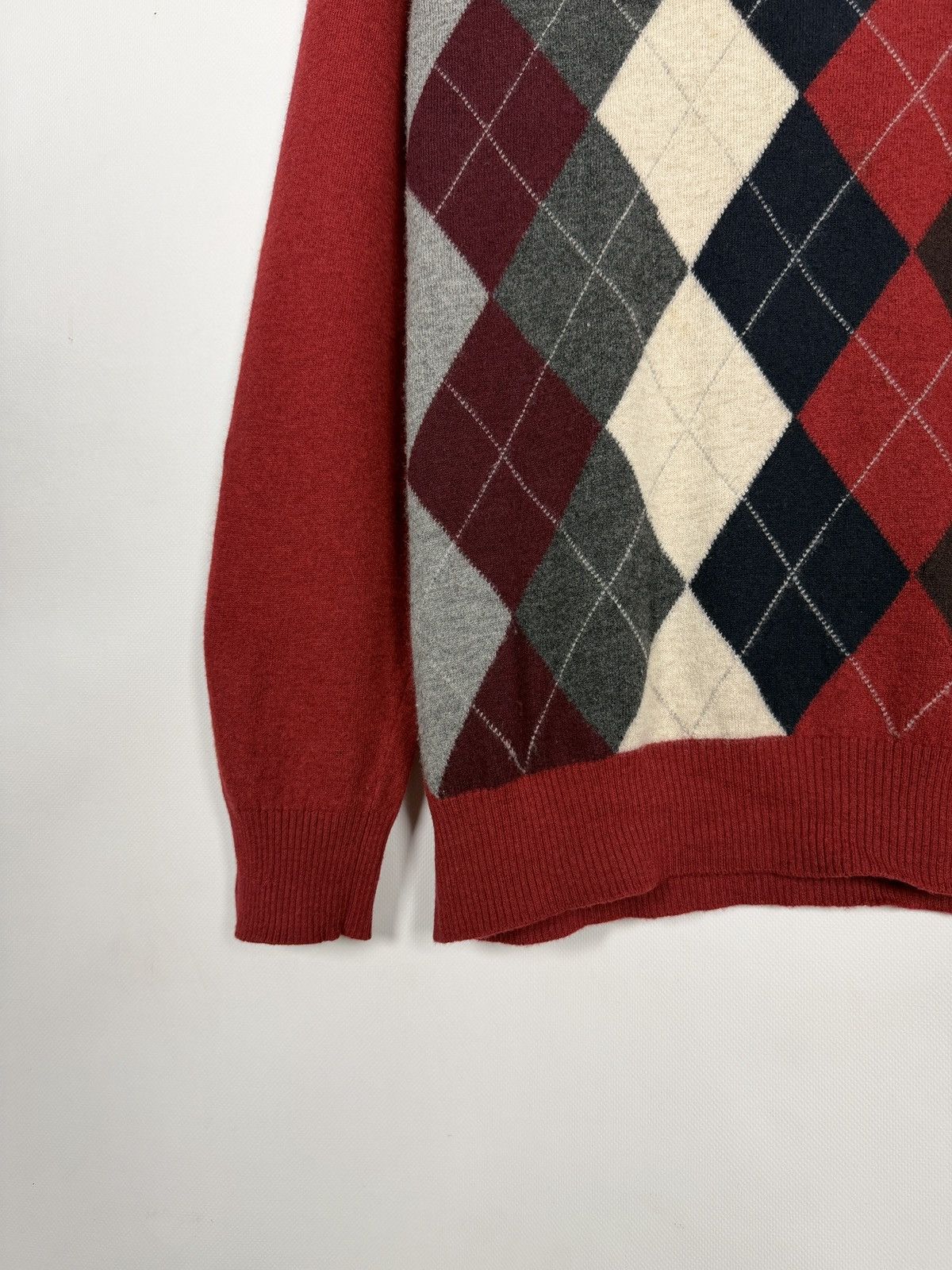 Burberry Men’s Burberry Argyle Wool V-Neck Sweater Pullover Size M-L Size US M / EU 48-50 / 2 - 4 Thumbnail
