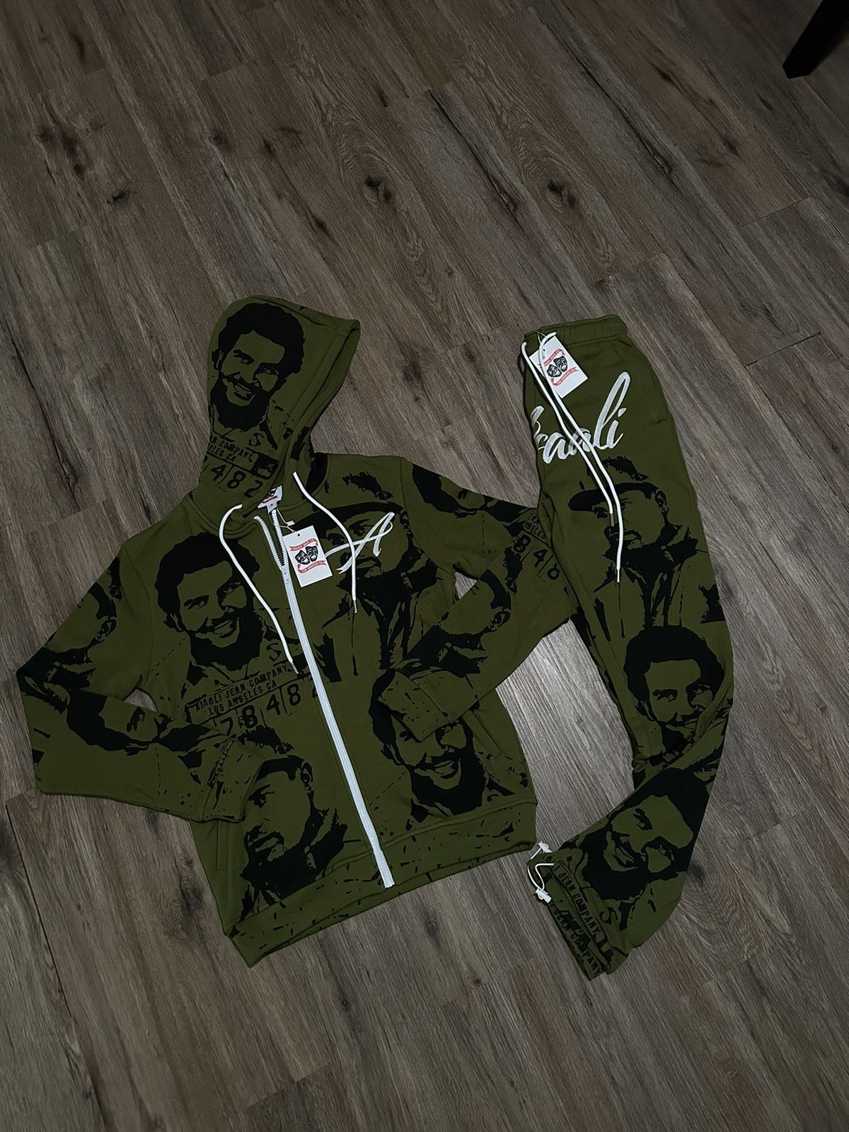 image of Asaali Full Suit in Army Green, Men's (Size Medium)