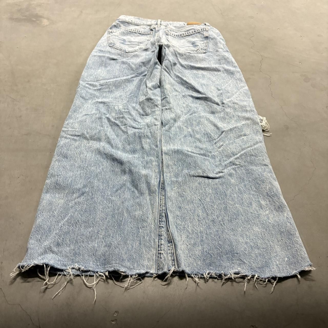 Vintage Crazy Vintage Y2K/2000s Super Baggy WideLeg Ripped Light Wash Denim Jeans! Size US 28 / EU 44 - 4 Thumbnail