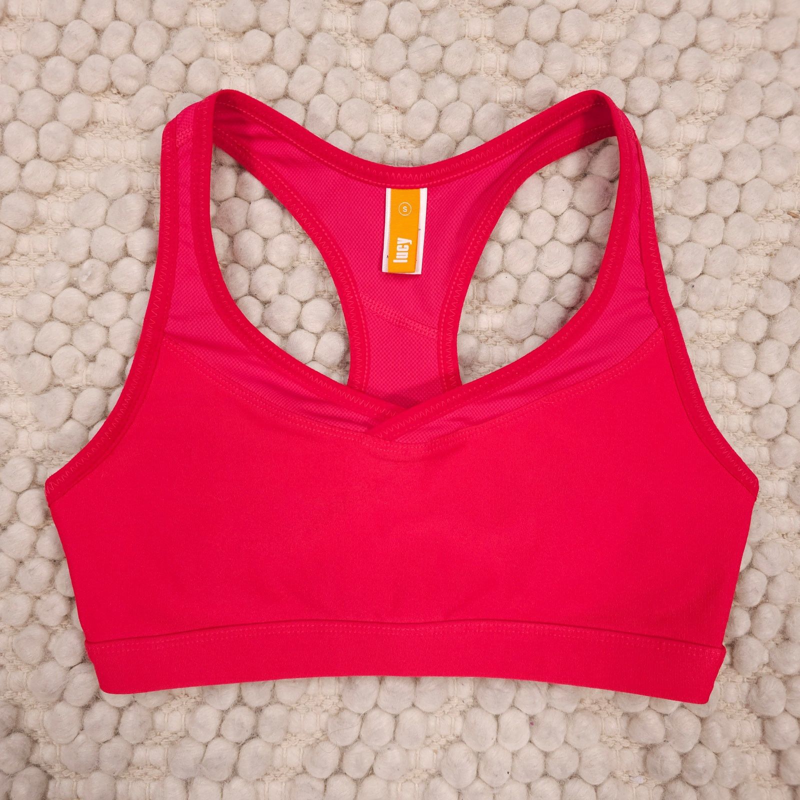 Other Lucy Watermelon Pink Lightly Padded Sports Bra Sz Small Size ONE SIZE - 5 Thumbnail