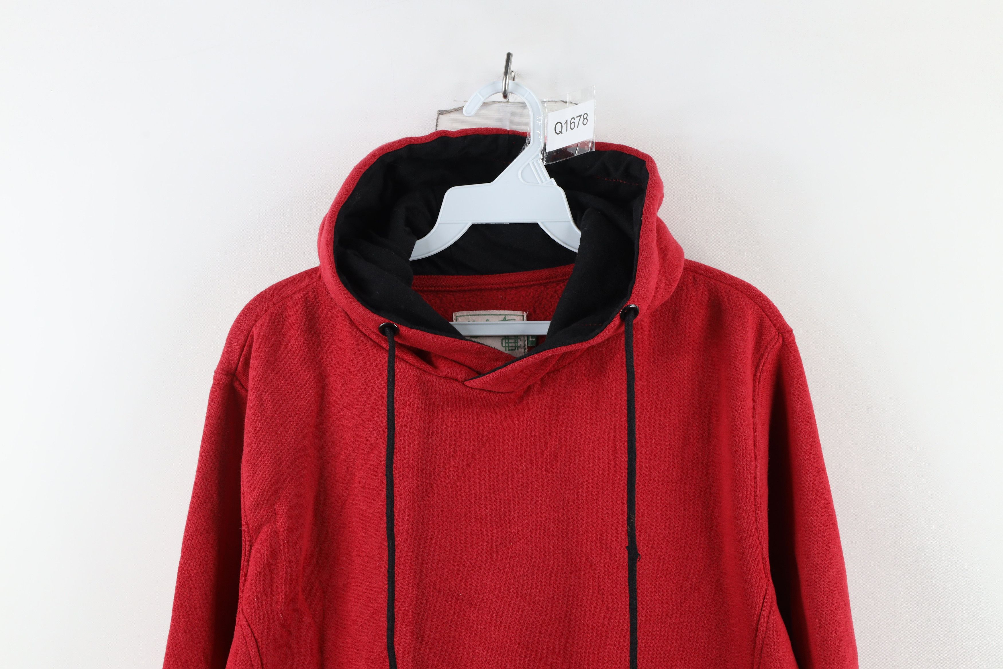 Vintage Vintage Streetwear Organic Cotton Hoodie Sweatshirt Red Size US L / EU 52-54 / 3 - 2 Thumbnail