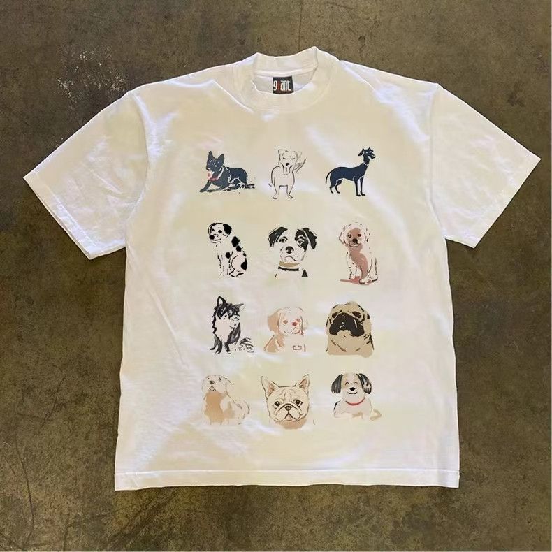 Vintage White washed vintage puppy print t-shirt Size US M / EU 48-50 / 2 - 1 Thumbnail
