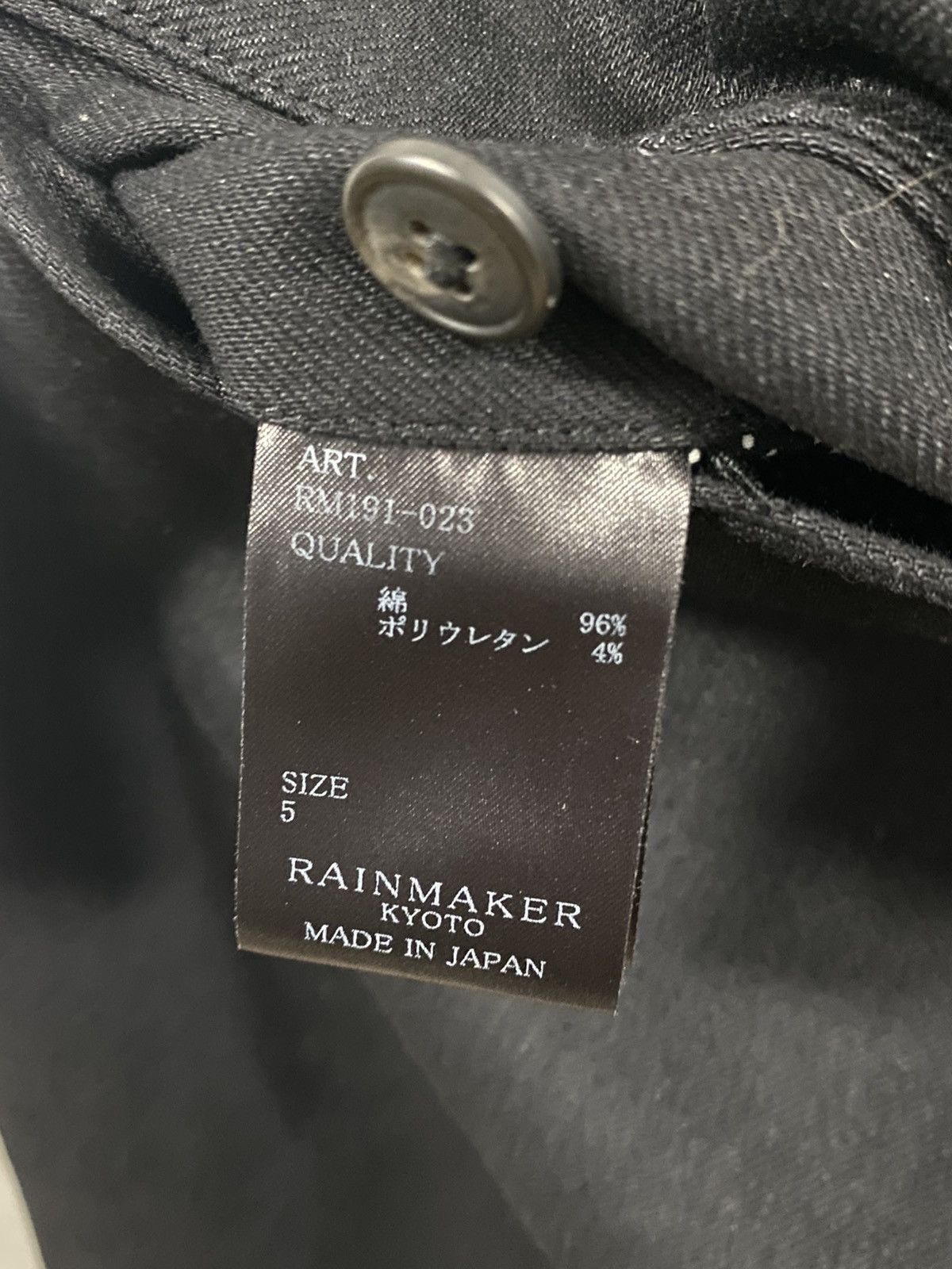 Japanese Brand Rainmaker Kyoto Made in Japan Black Pants Size: W30/31 Size US 30 / EU 46 - 7 Thumbnail