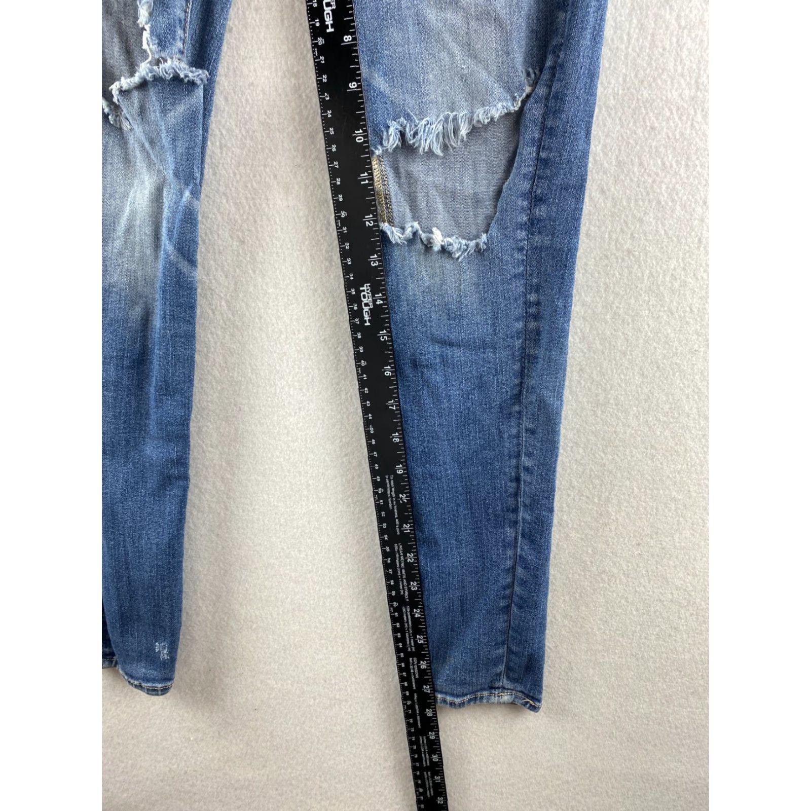 American Eagle Outfitters American Eagle Outfitters Jeans Womens 4 Jegging Stretch Ankle Denim Destroyed High Rise 27in 5-Pocket Blue Size 27" / US 4 / IT 40 - 6 Thumbnail