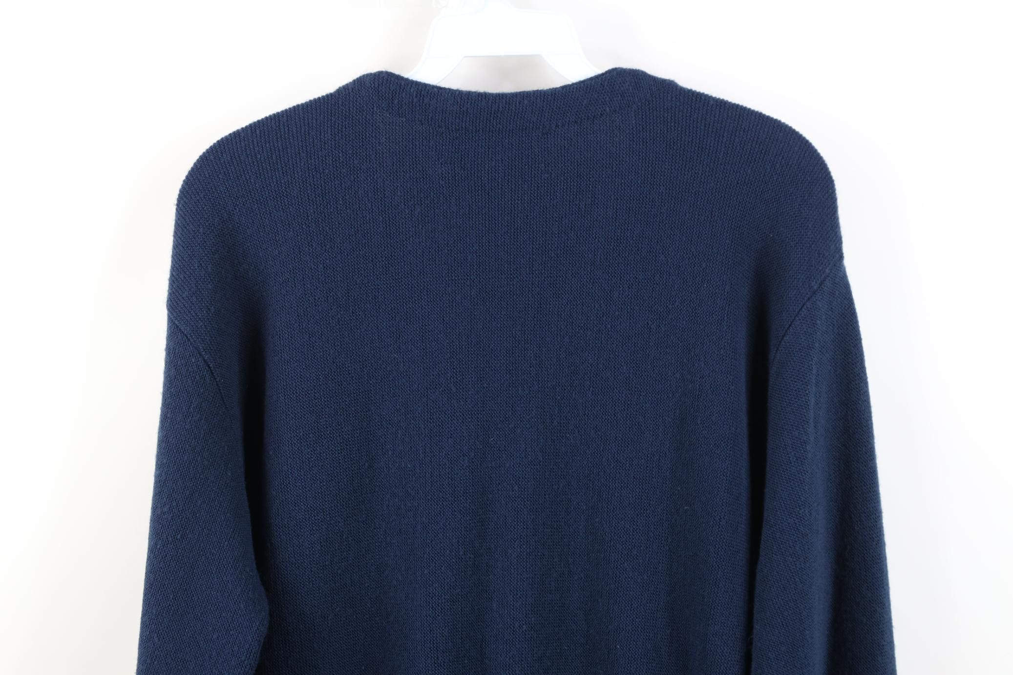 Izod Vintage 80s 90s Izod Golf Knit Cardigan Sweater Blue USA Size US M / EU 48-50 / 2 - 9 Thumbnail