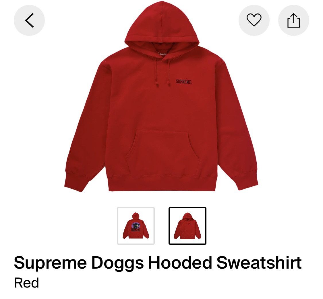 Supreme Red Supreme Doggs Hoodie Size US M / EU 48-50 / 2 - 2 Thumbnail