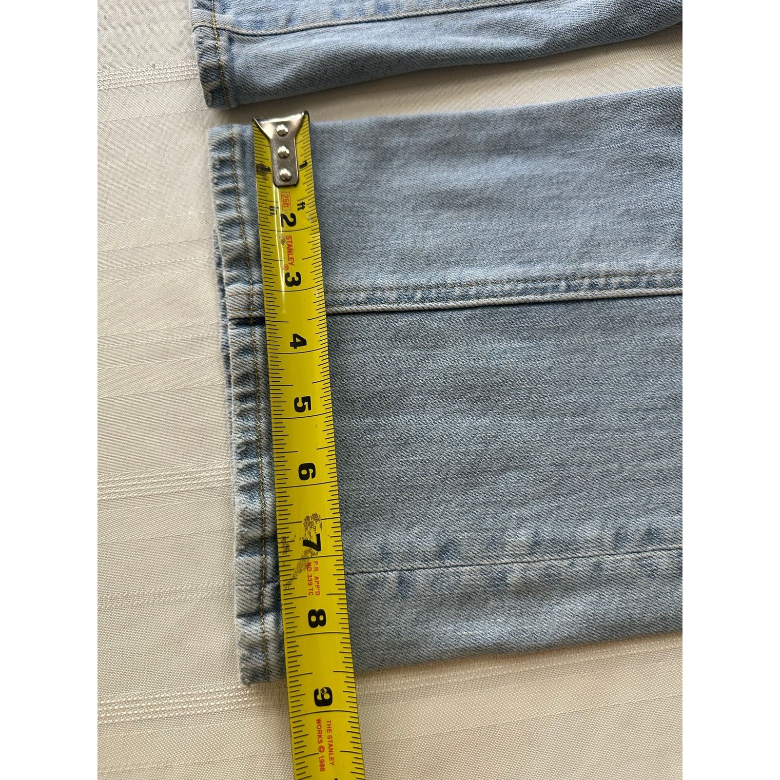 Edwin EDWIN Straight Leg Jeans Light Wash Front Seam Women's Sz 25 Size 25" / US 0 / IT 36 - 7 Thumbnail