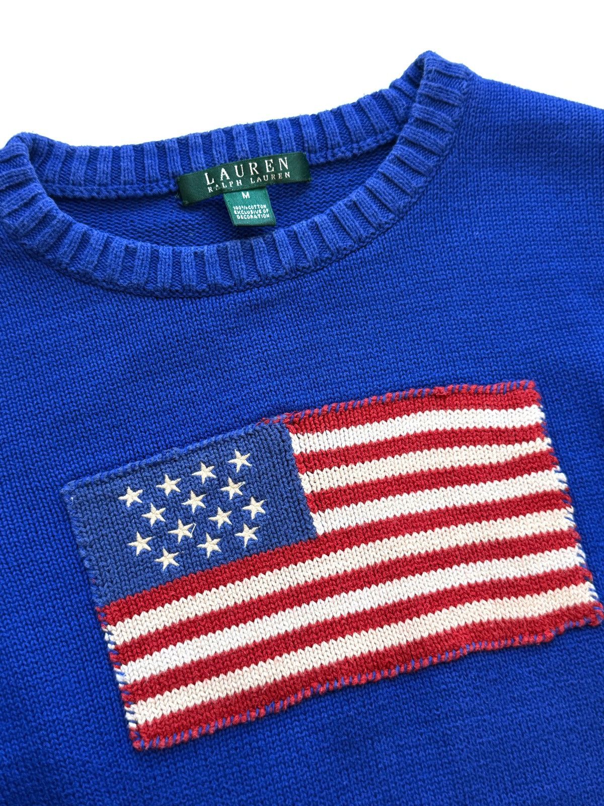 Ralph Lauren Ralph Lauren Women Vintage USA Big Logo Blue Sweater Size M Size M / US 6-8 / IT 42-44 - 7 Thumbnail