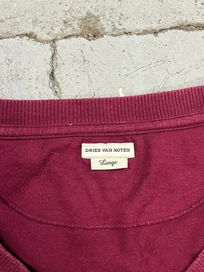 Dries Van Noten Dries Van Noten Large Bordeaux Eagle V Neck Longsleeves Size US L / EU 52-54 / 3 - 8 Thumbnail