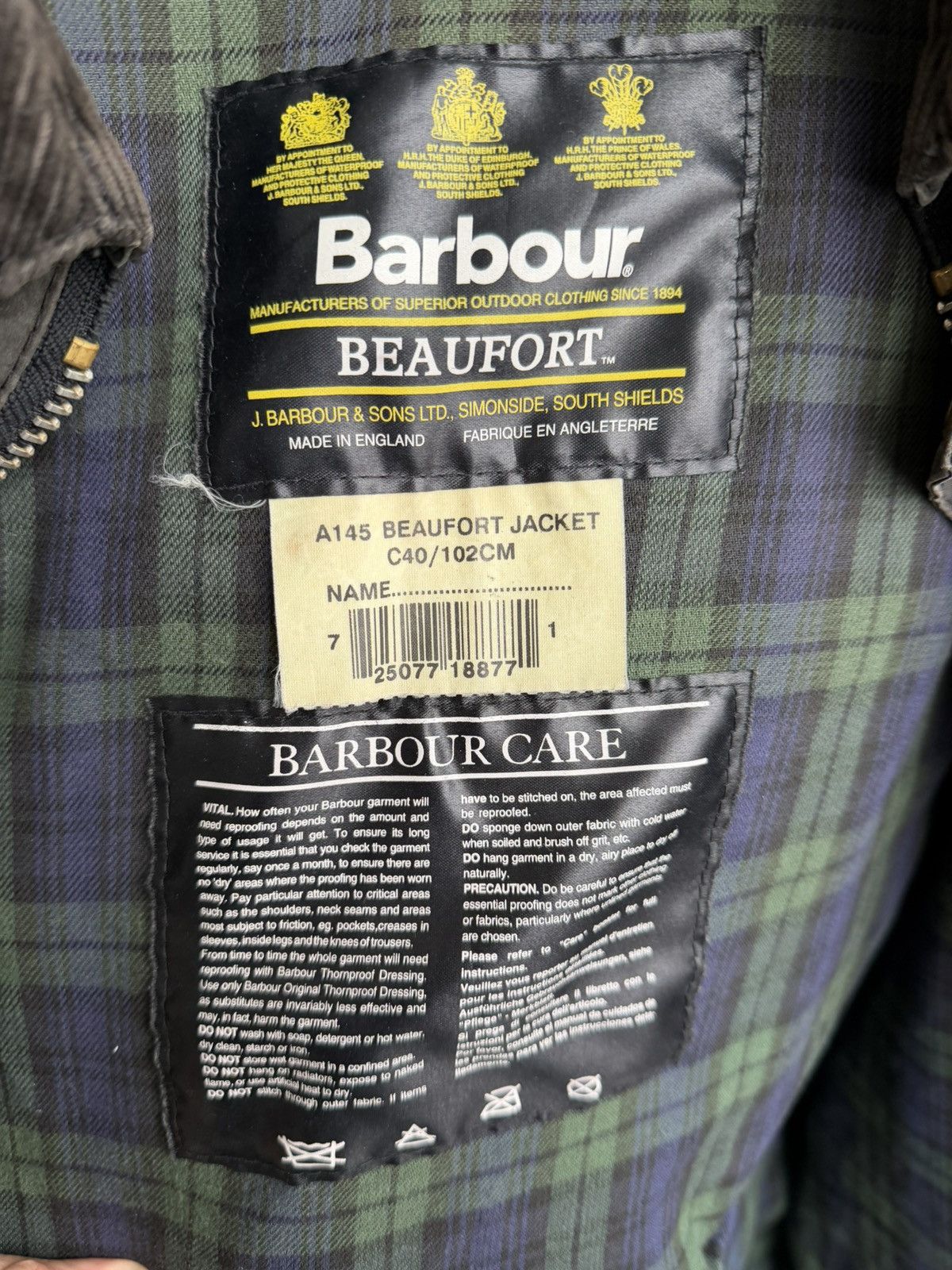 Barbour Barbour WAX jacket BEAUFORT JACKET A145 C40/102CM Coat Size US M / EU 48-50 / 2 - 9 Thumbnail