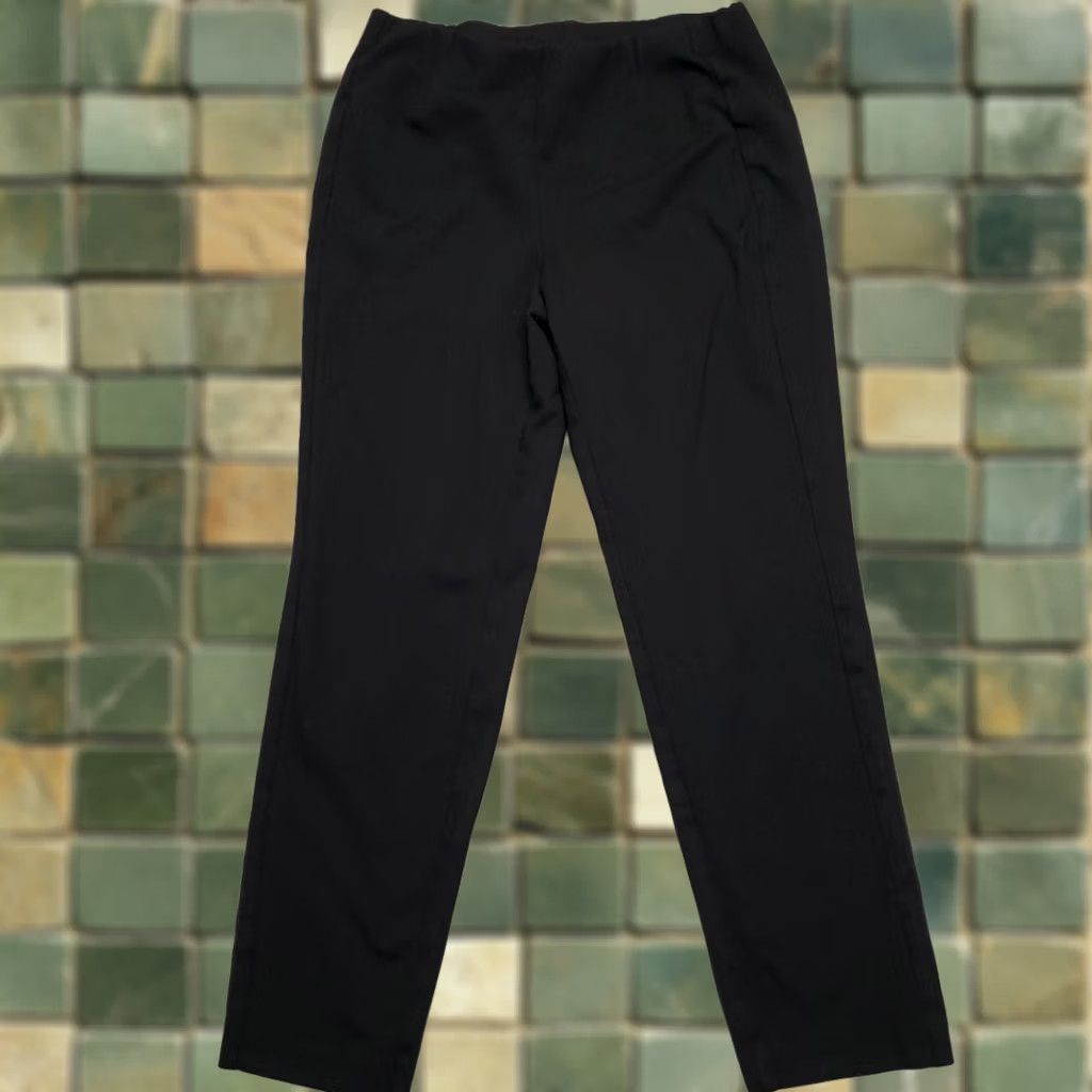 J. Jill J Jill Pant Women S Black Ponte Viscose Nylon 4 Way Stretch Pleated Slim Leg Pants, Slim, Black, Women S, Regular, Ponte, 28 in Inseam Size 28" / US 6 / IT 42 - 1 Thumbnail
